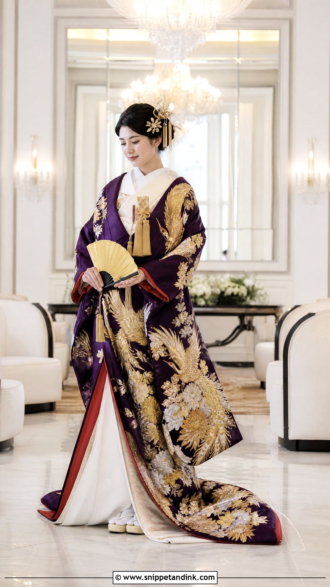 Purple Iro Uchikake Japanese Wedding Dress - Snippet and Ink - 20 Japanese Wedding Dresses