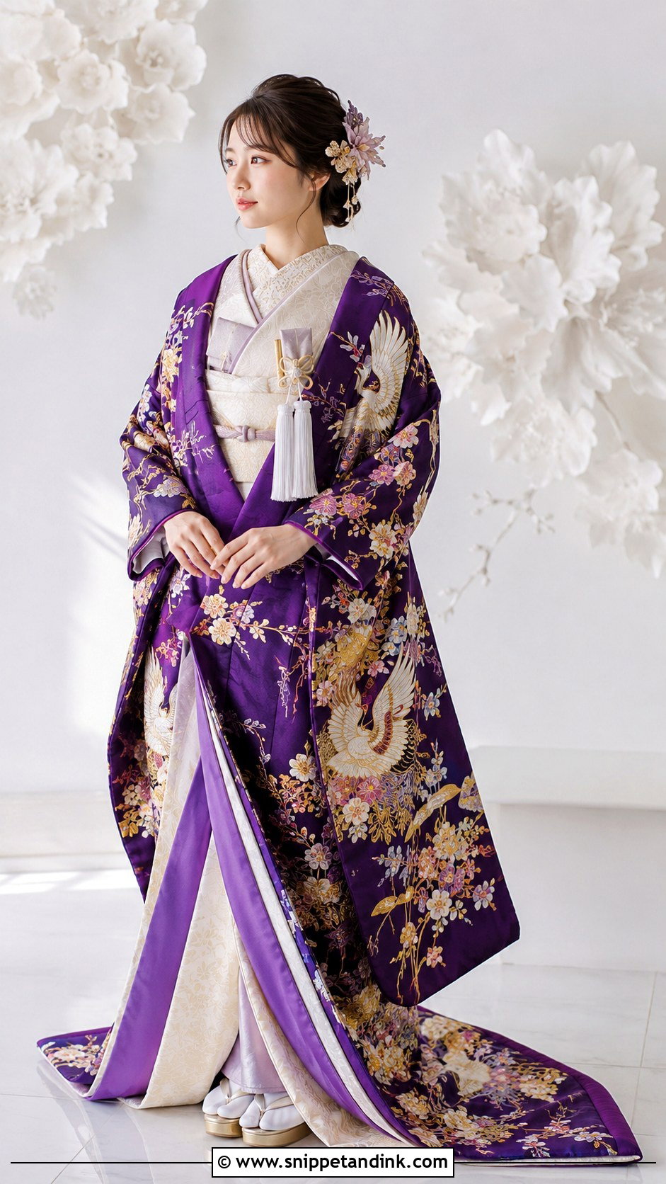 Purple Iro Uchikake Wedding Kimono - Snippet and Ink - 30 Japanese Wedding Dress Ideas