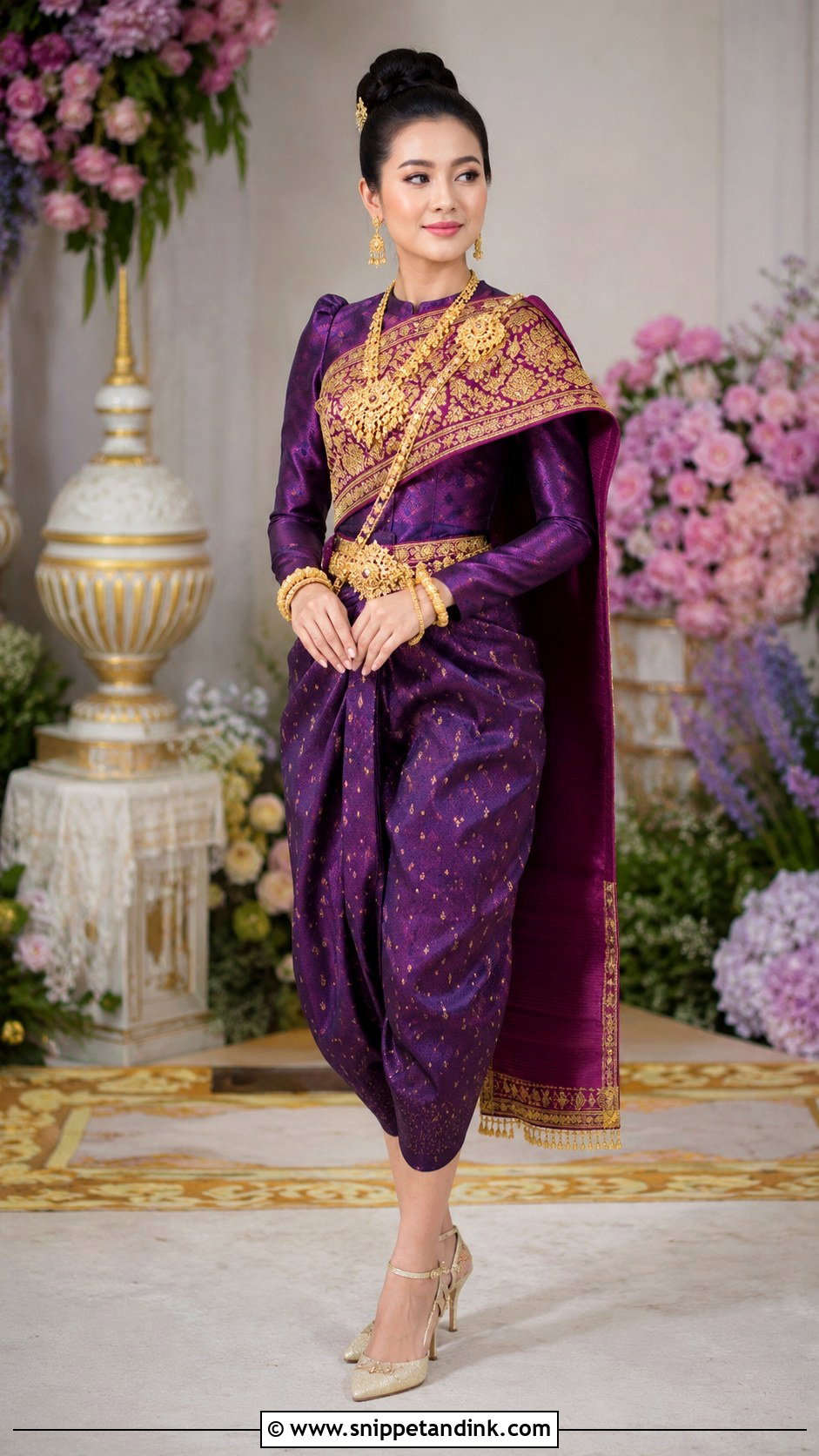 Purple Khmer Wedding Dress - Snippet and Ink - 25 Khmer Wedding Dress Ideas