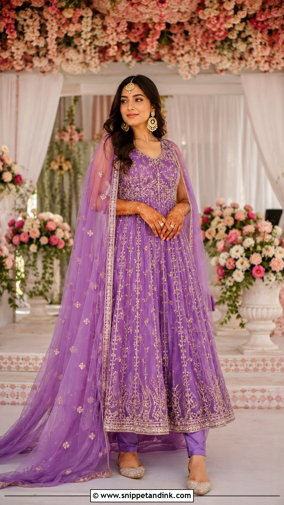 Purple Mehendi Anarkali Outfit - Snippet and Ink - 20 Mehendi Dress Outfits Brides