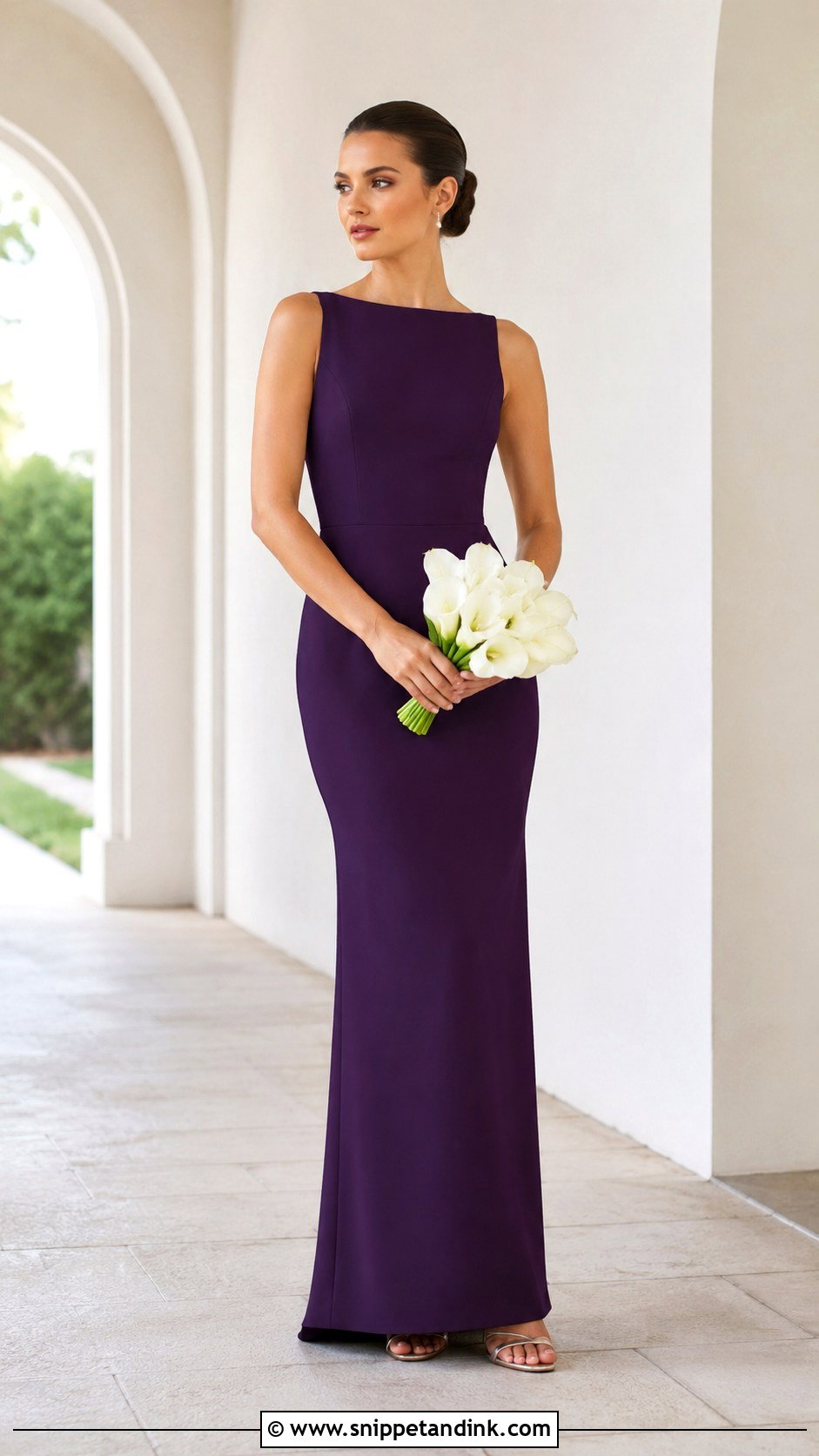 Purple Minimalist Wedding Gown - Snippet and Ink - 25 Purple Wedding Gown Ideas