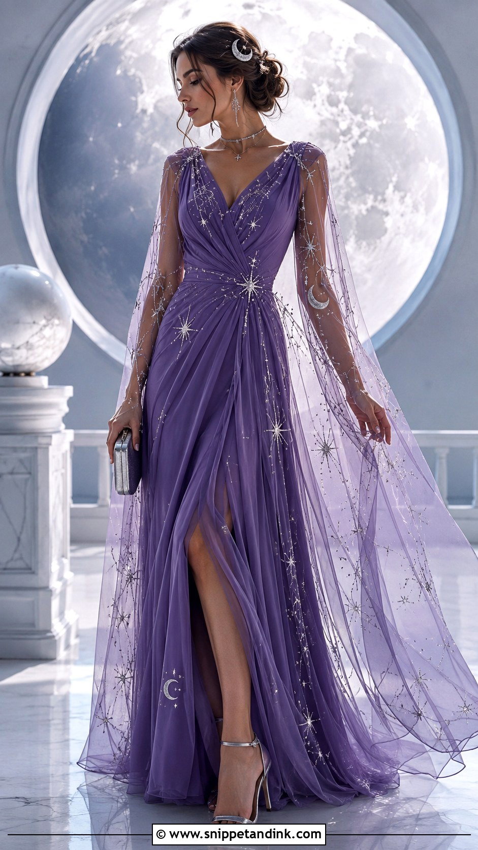 Purple Moonlight Fairy Gown - Snippet and Ink - 20 Fairy Tail Gown Ideas