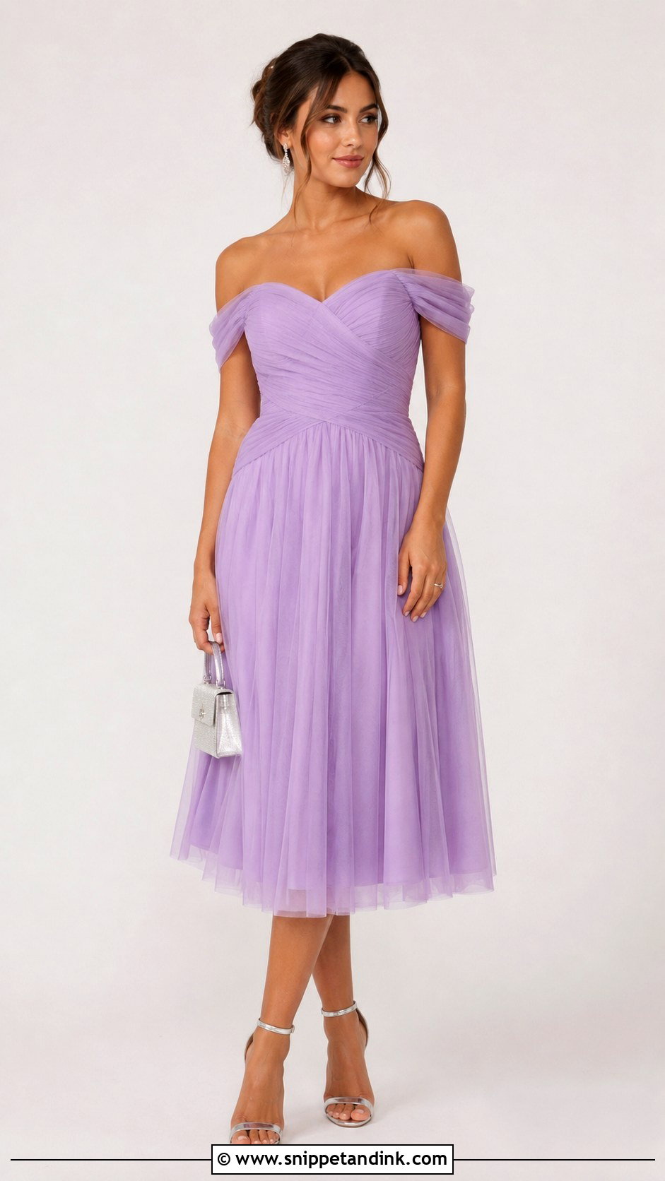 Purple Off Shoulder Speak Now Dress - Snippet and Ink - 30 Speak Now Dress Ideas