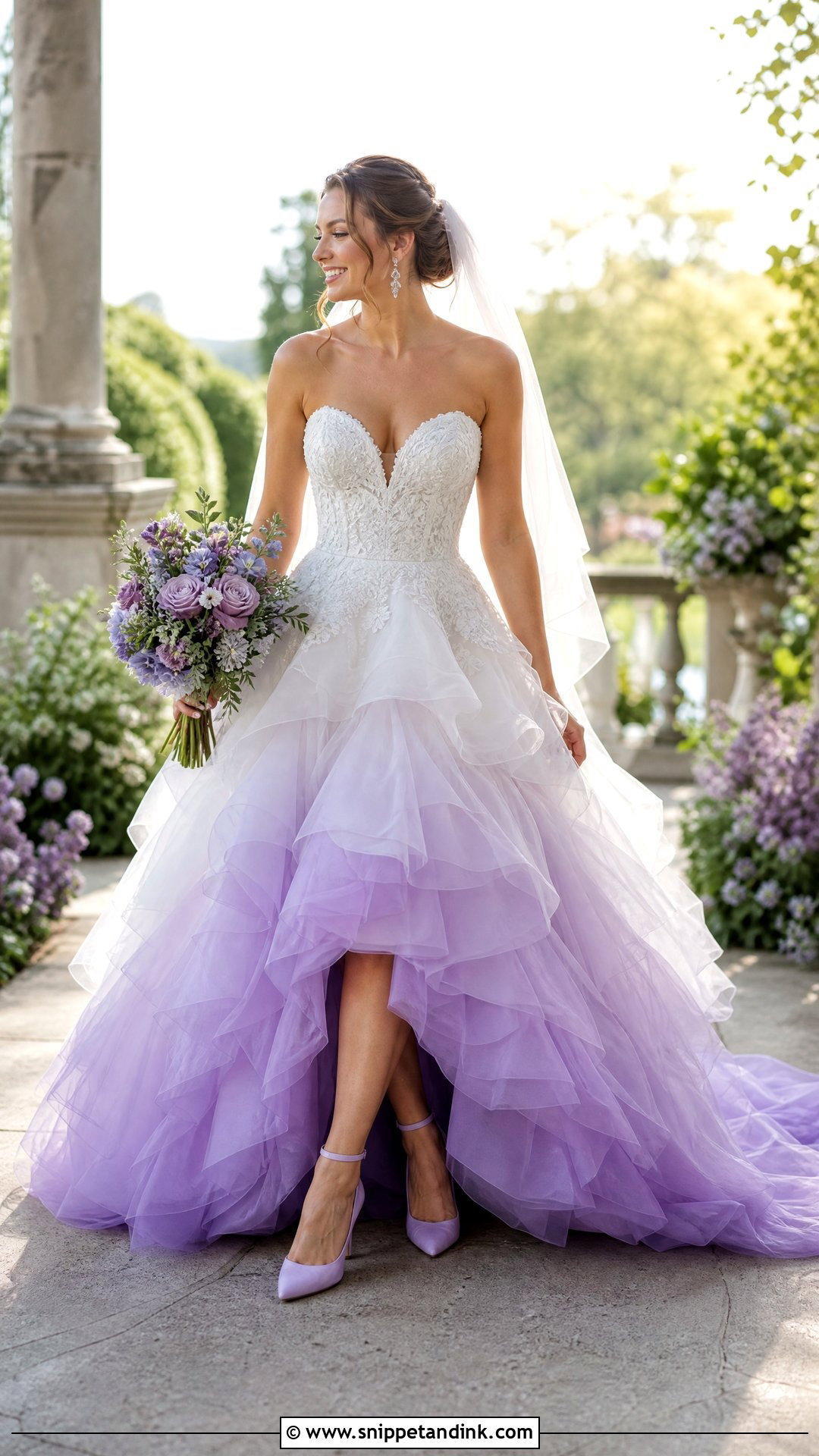 Purple Ombre Wedding Dress - Snippet and Ink - 25 Ombre Wedding Dress Ideas