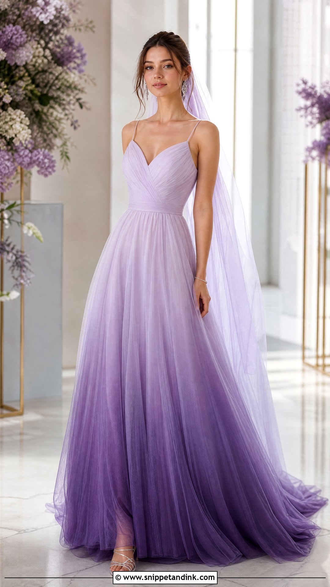 Purple Ombre Wedding Dress - Snippet and Ink - 20 Purple Bride Dress Ideas