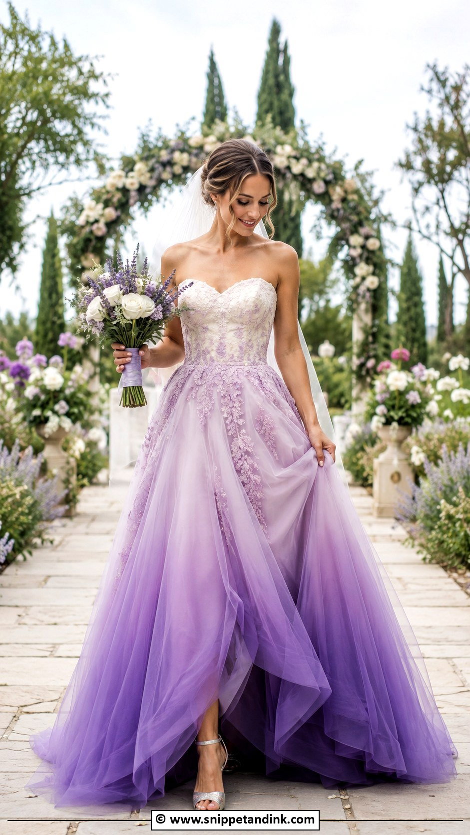Purple Ombre Wedding Dress - Snippet and Ink - 30 Purple Wedding Dress Ideas