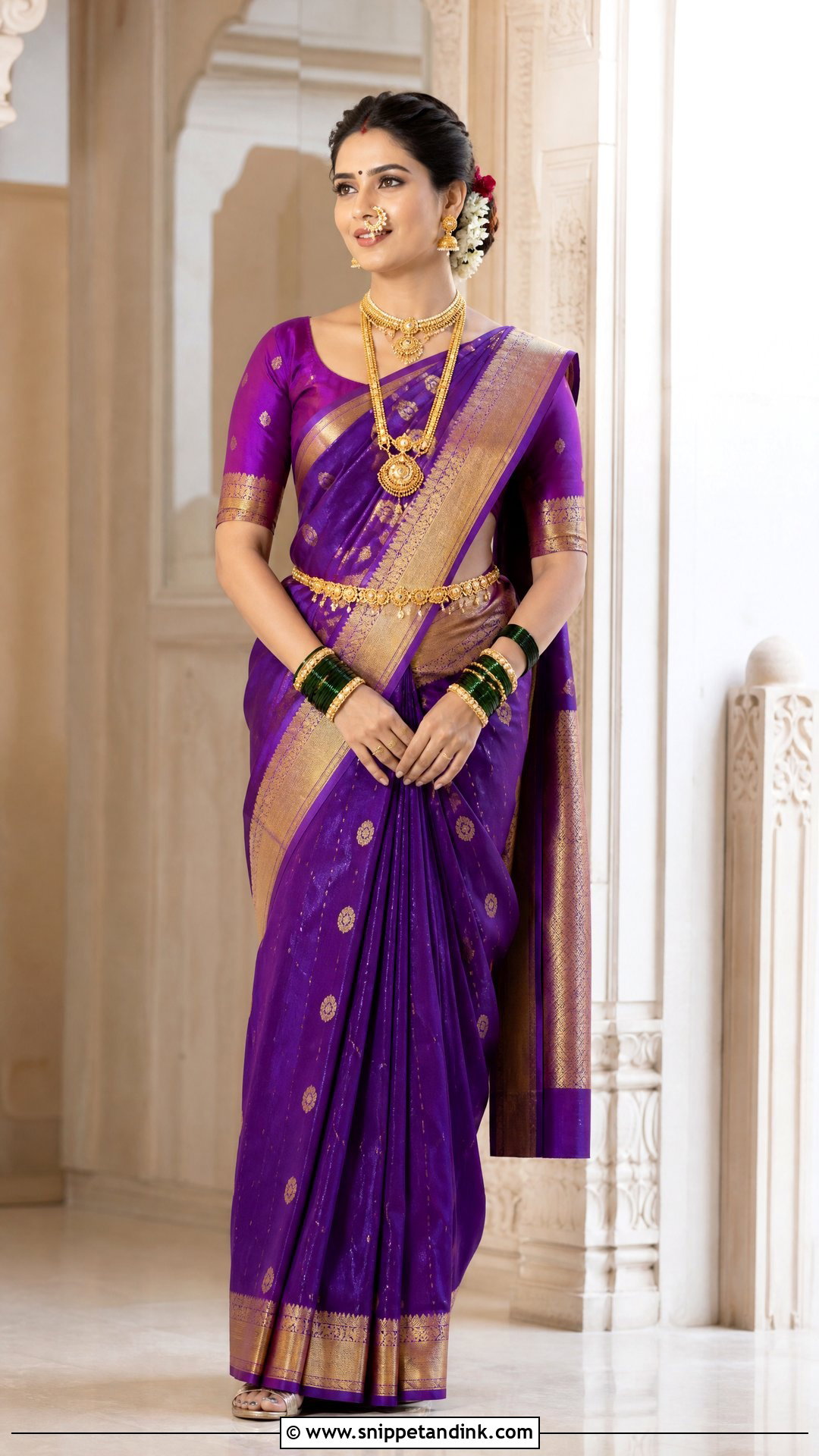 Purple Paithani Bridal Saree - Snippet and Ink - 25 Royal Indian Brides Ideas