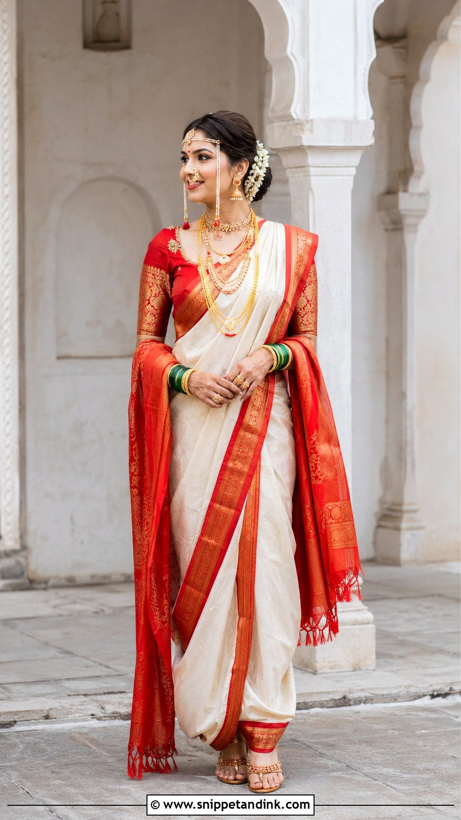 Purple Paithani Nauvari Bride Look - Snippet and Ink - 20 Nauvari Bride Look Ideas