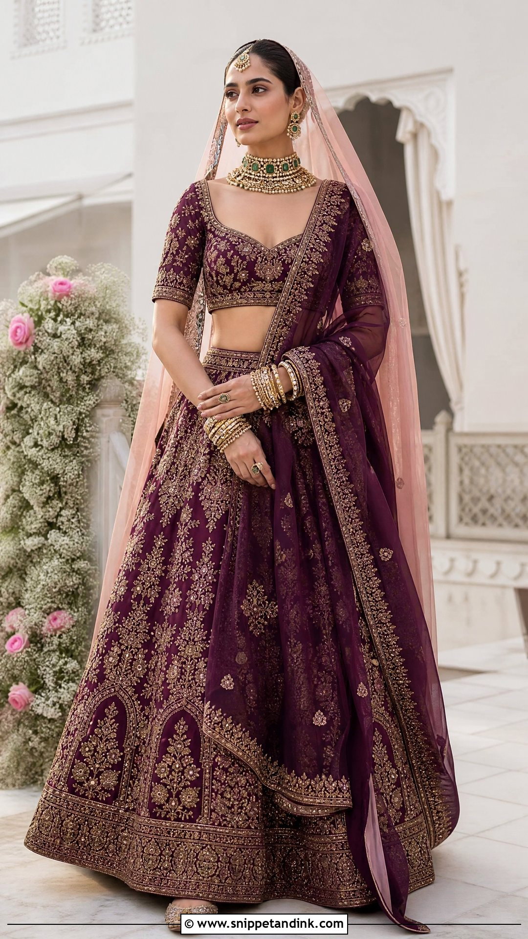 Purple Sabyasachi Bridal Lehenga - Snippet and Ink - 20 Indian Bridal Wear Sabyasachi Brides Ideas