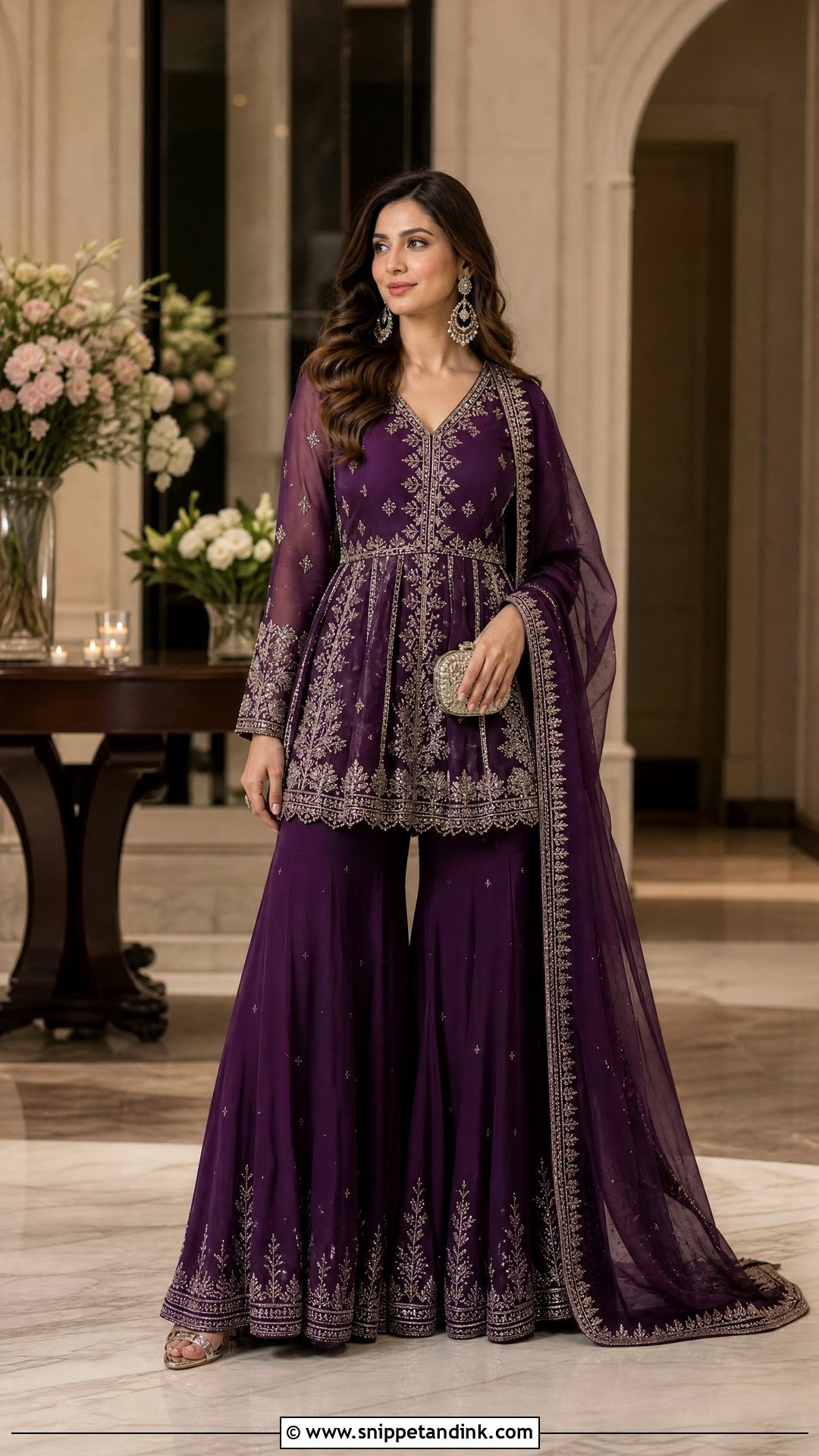 Purple Sharara Suit - Snippet and Ink - 25 Latest Sharara Suit Designs Wedding
