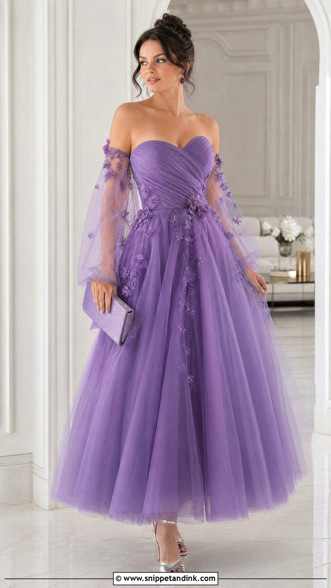 Purple Tulle Princess Gown - Snippet and Ink - 20 Regal Dress Gowns