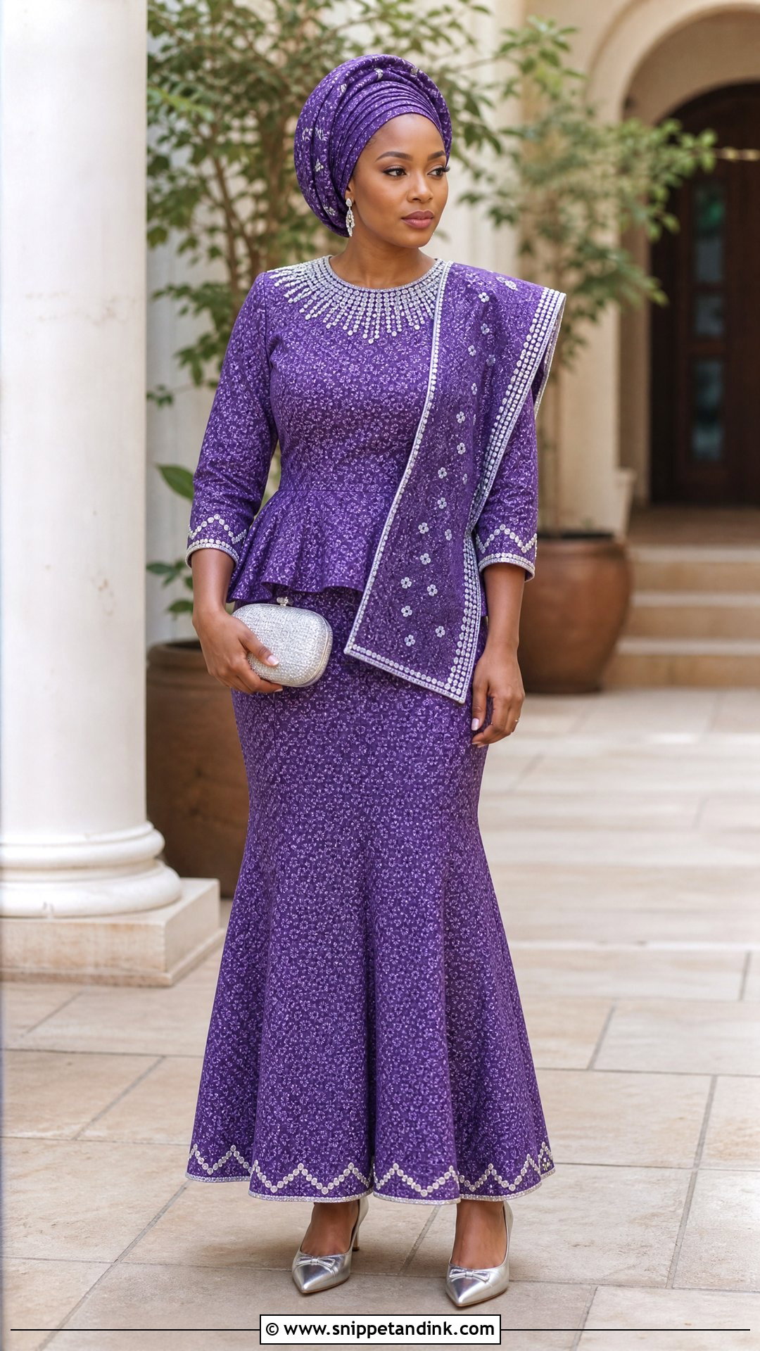 Purple Two Piece Lobola Dress - Snippet and Ink - 20 Traditional Lobola Dresses