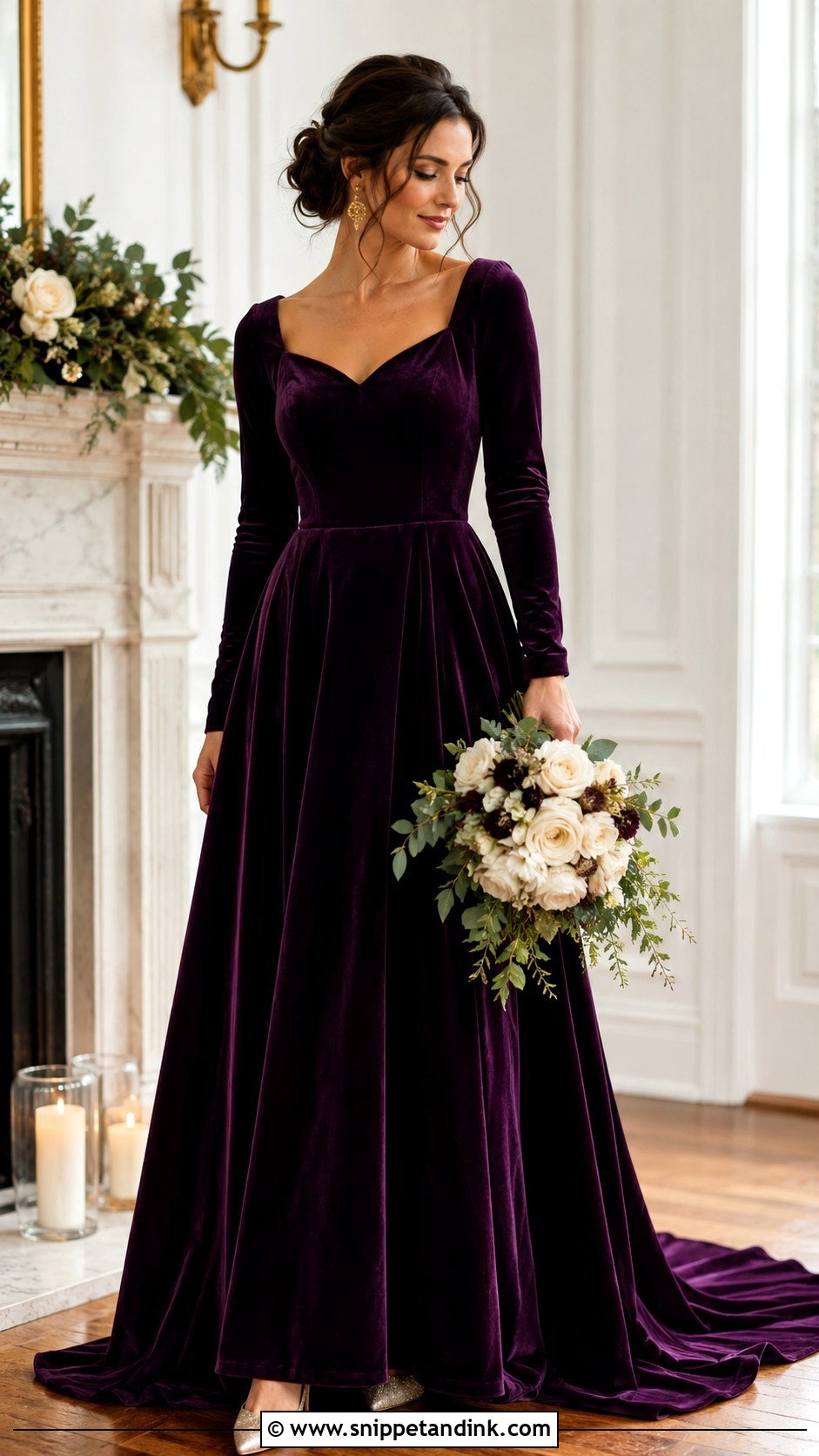 Purple Velvet Wedding Gown - Snippet and Ink - 25 Purple Wedding Gown Ideas