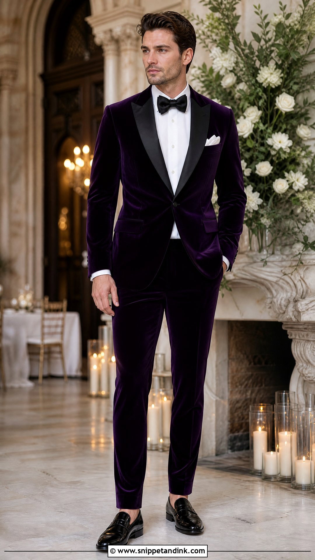 Purple Velvet Winter Wedding Suit - Snippet and Ink - 20 Purple Wedding Suit Ideas