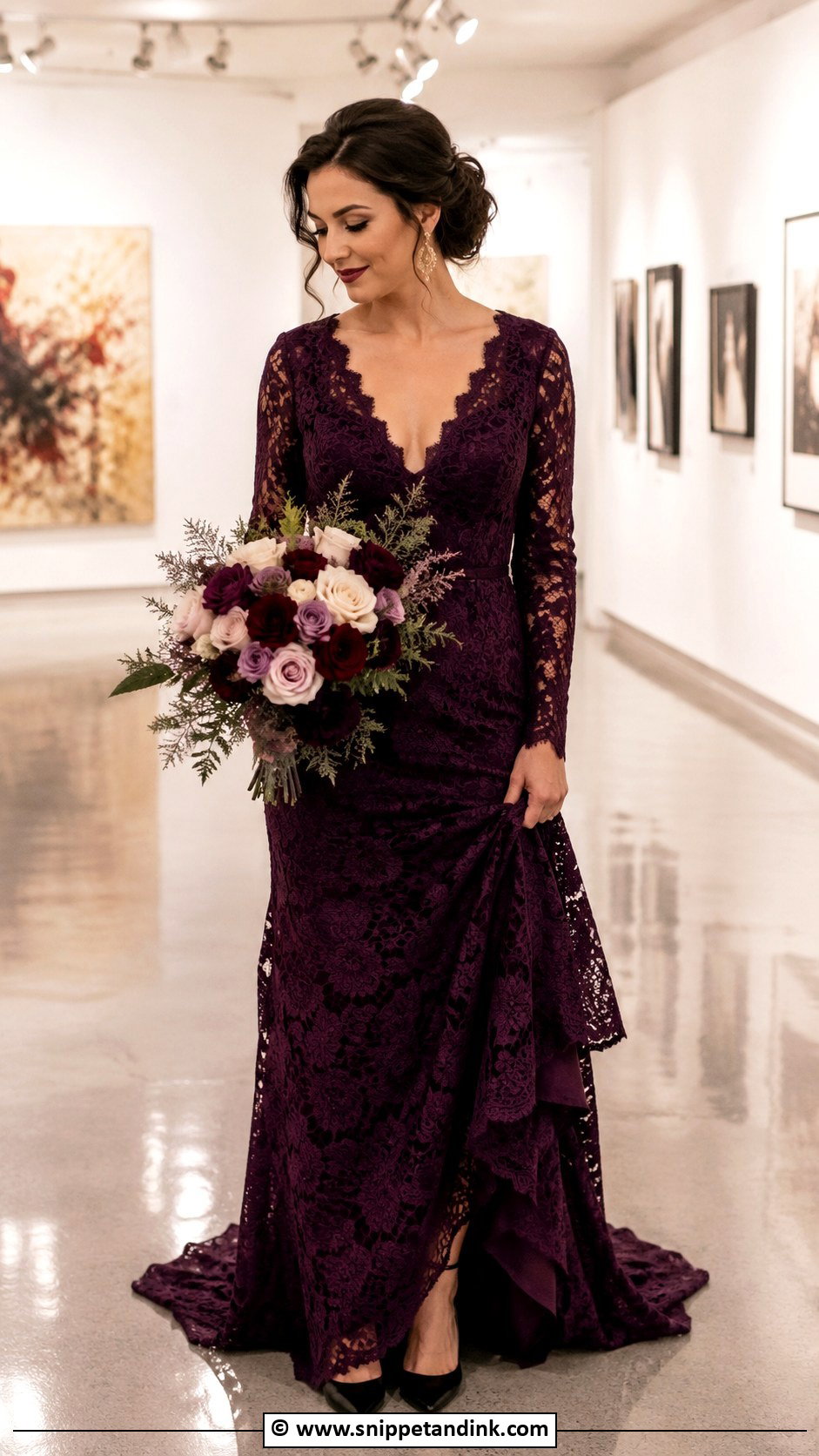 Purple Wedding Dress - Snippet and Ink - 25 Dark Wedding Dress Ideas