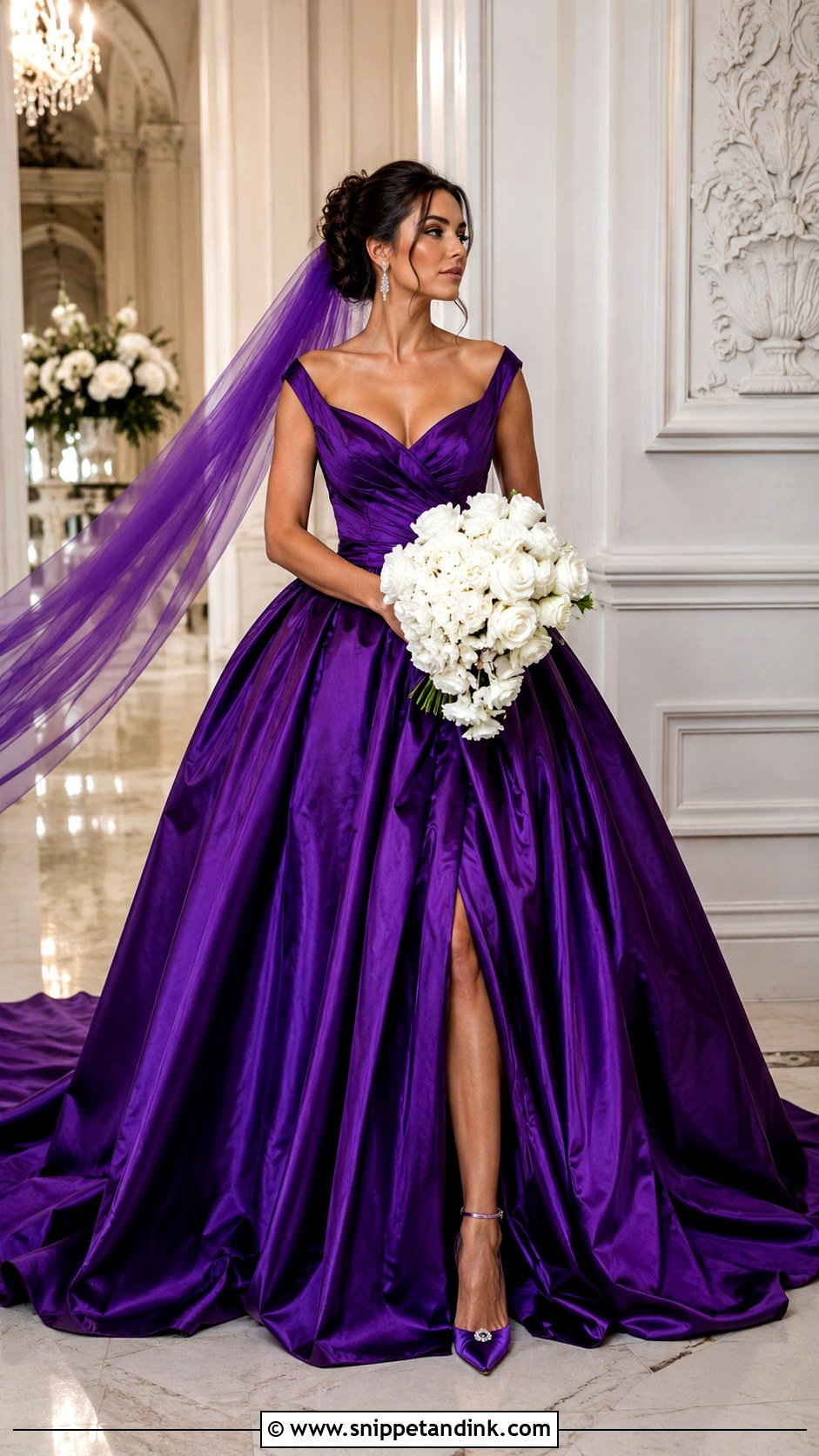 Purple Wedding Dress - Snippet and Ink - 20 Different Color Wedding Dresses