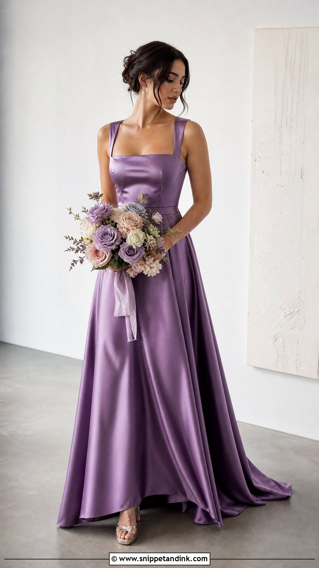 Purple Wedding Dress With Metallic Heels - Snippet and Ink - 25 Not White Wedding Dress Ideas