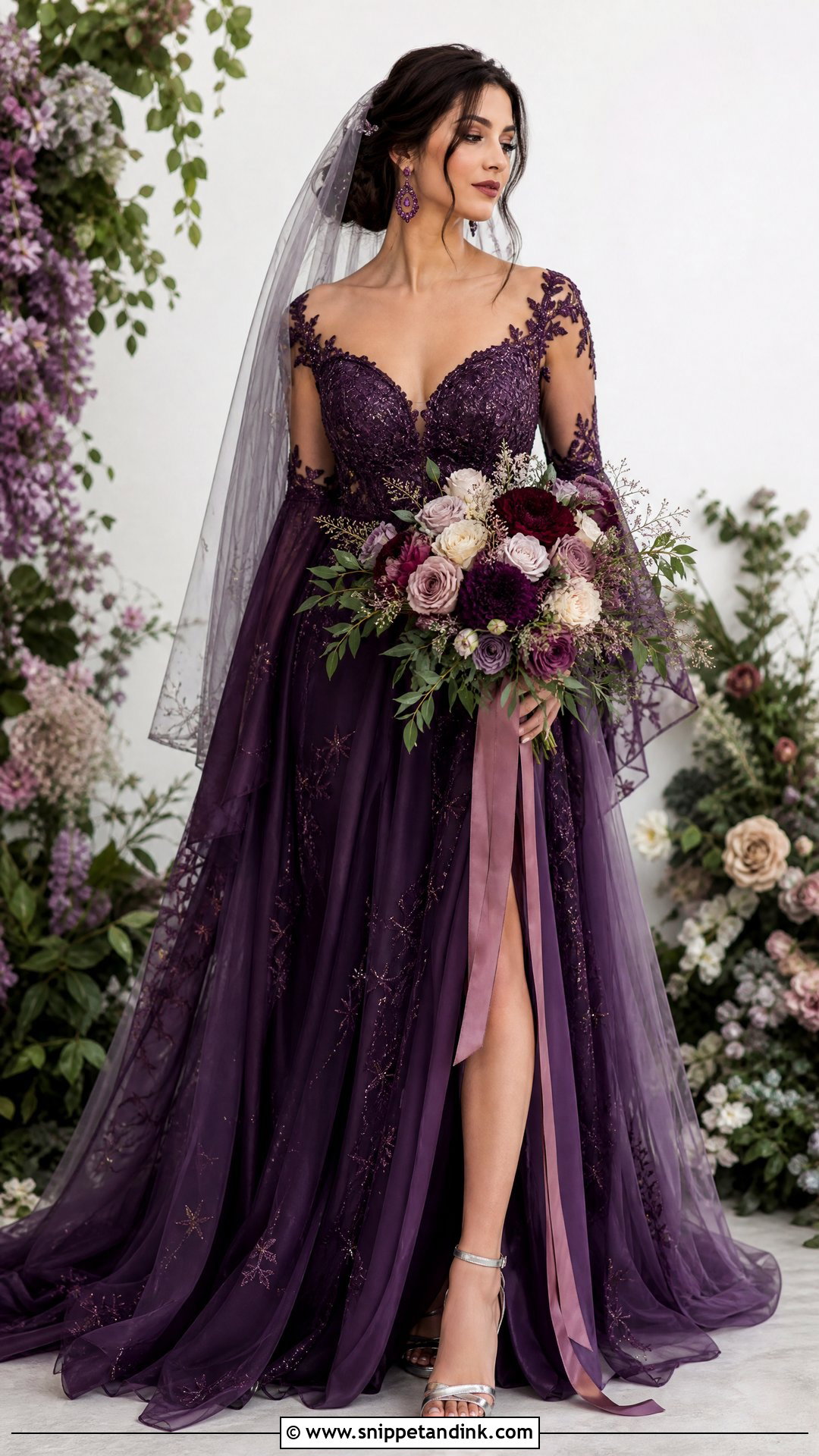 Purple Witch Wedding Dress - Snippet and Ink - 25 Witch Wedding Dress Ideas