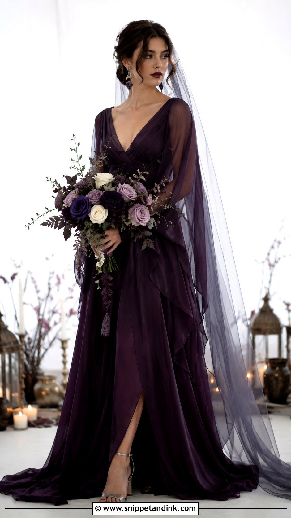 Purple Witchy Wedding Dress - Snippet and Ink - 30 Witchy Wedding Dress Ideas