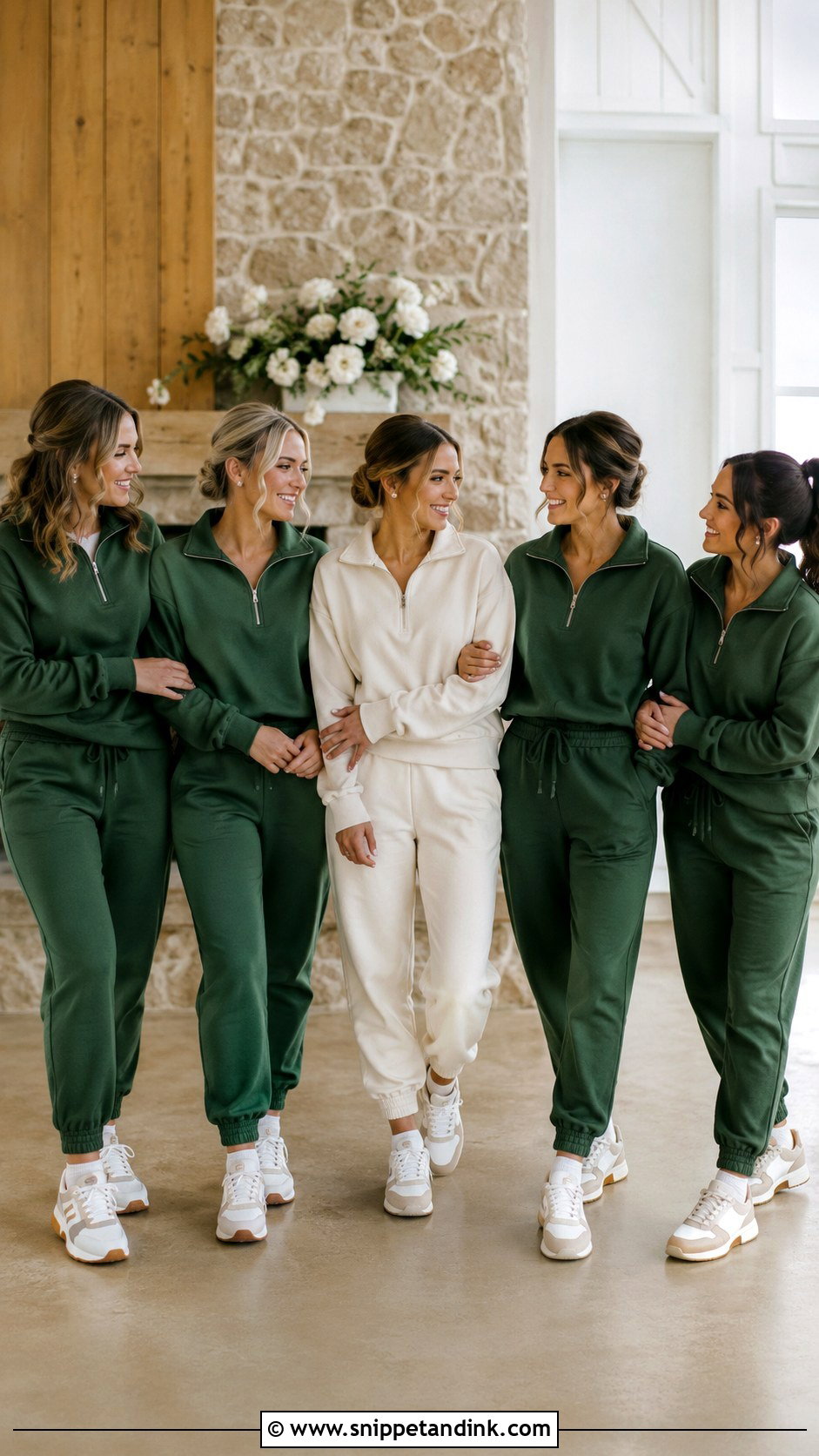 Quarter Zip Bridal Party Sweat Suit - Snippet and Ink - 20 Bridal Party Sweat Suits