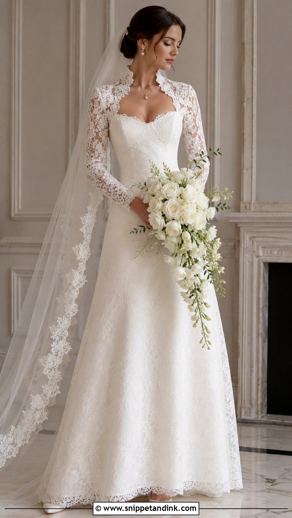 Queen Anne Collar Wedding Dress - Snippet and Ink - 20 Collar Wedding Dress Ideas