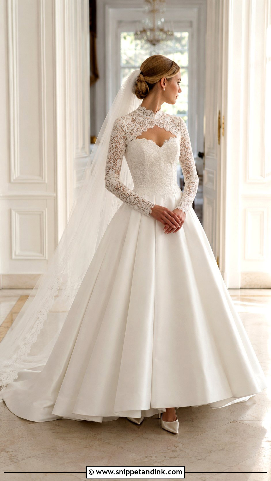 Queen Anne Neckline Wedding Dress - Snippet and Ink - 25 Wedding Dress Neckline Ideas