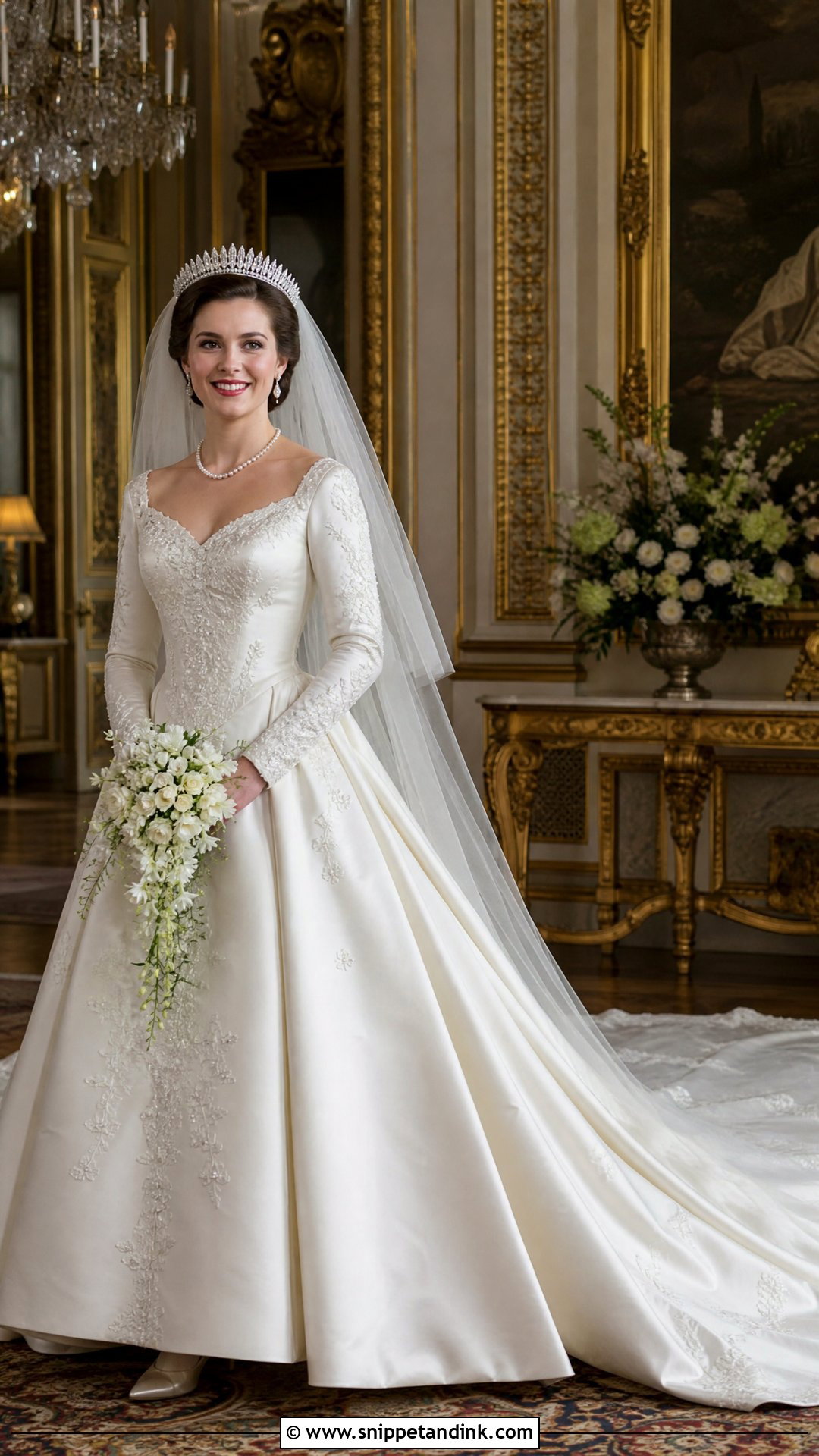 Queen Elizabeth II Wedding Dress - Snippet and Ink - 25 Famous Wedding Dresses