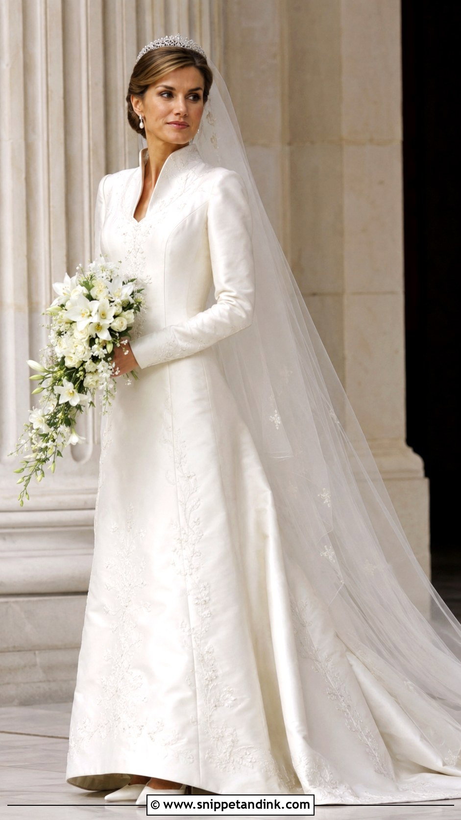 Queen Letizia Royal Wedding Dress - Snippet and Ink - 25 Royal Wedding Dresses