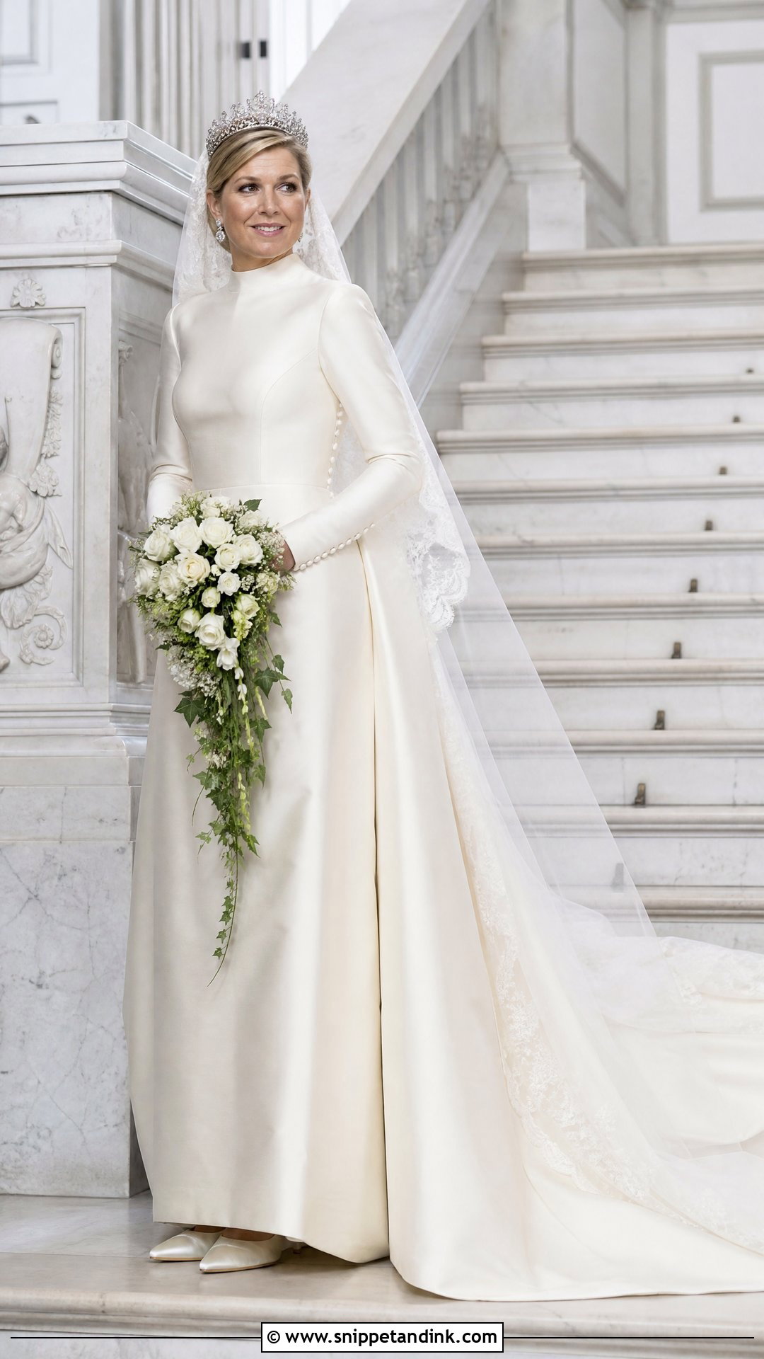 Queen Maxima Royal Wedding Gown - Snippet and Ink - 25 Royal Wedding Gowns