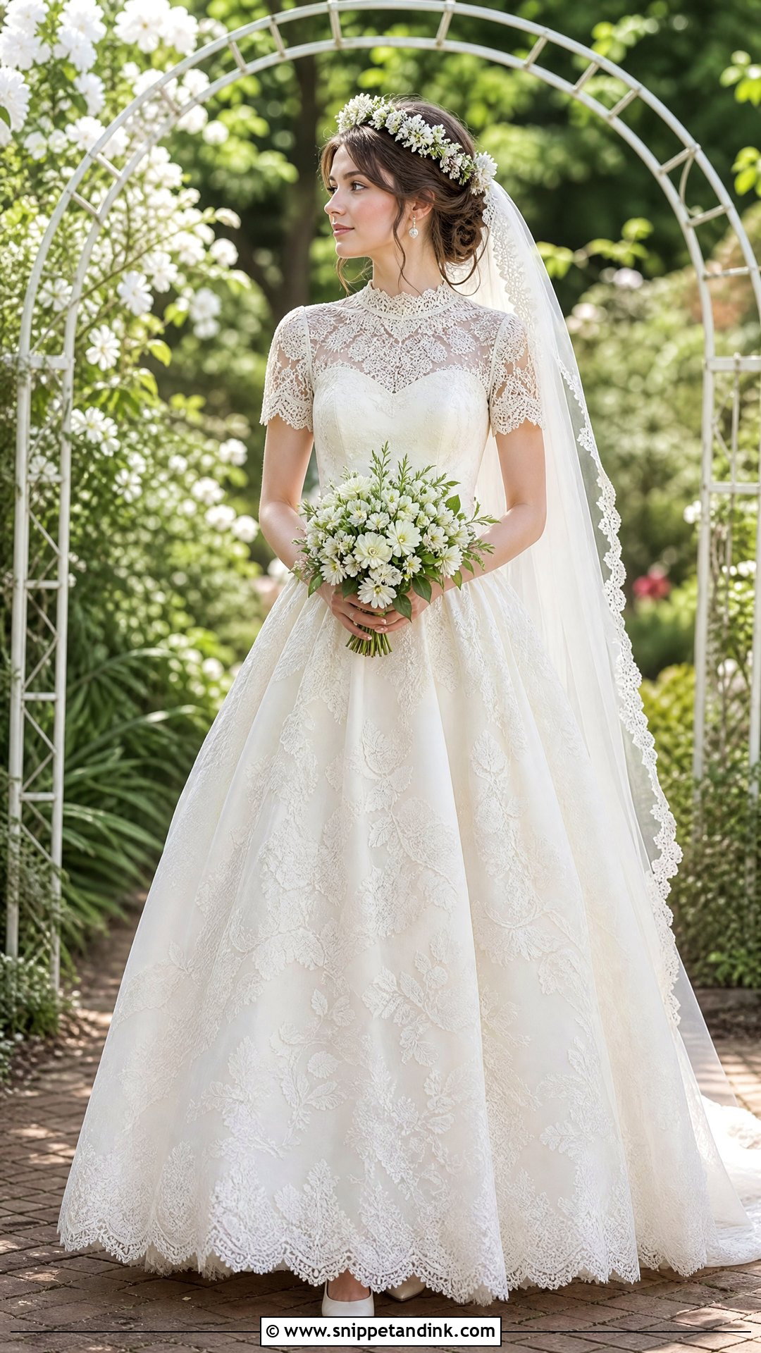 Queen Victoria Floral Lace Wedding Dress - Snippet and Ink - 25 Queen Victoria Wedding Dress Ideas