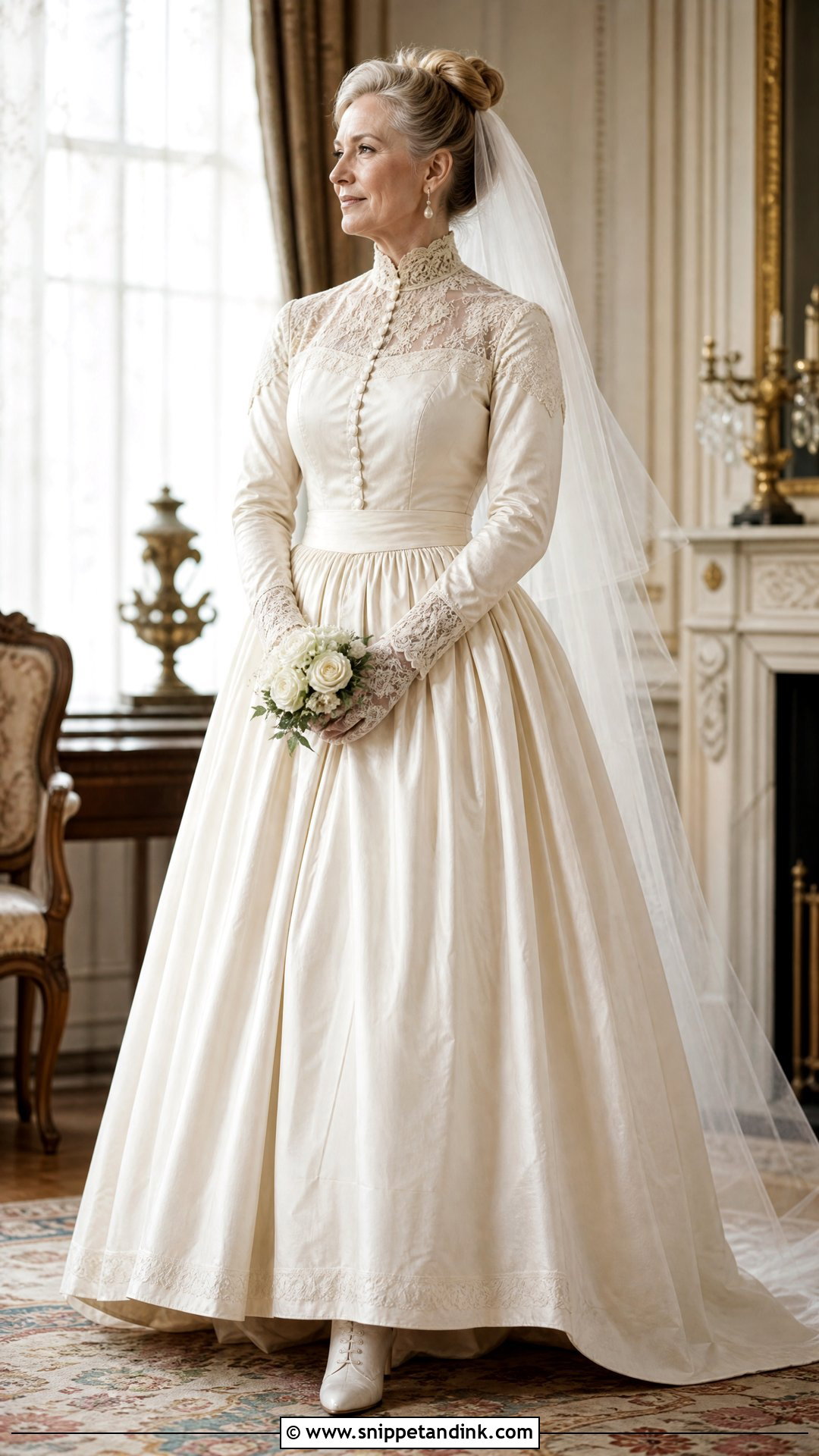 Queen Victoria High Neck Wedding Dress - Snippet and Ink - 25 Queen Victoria Wedding Dress Ideas
