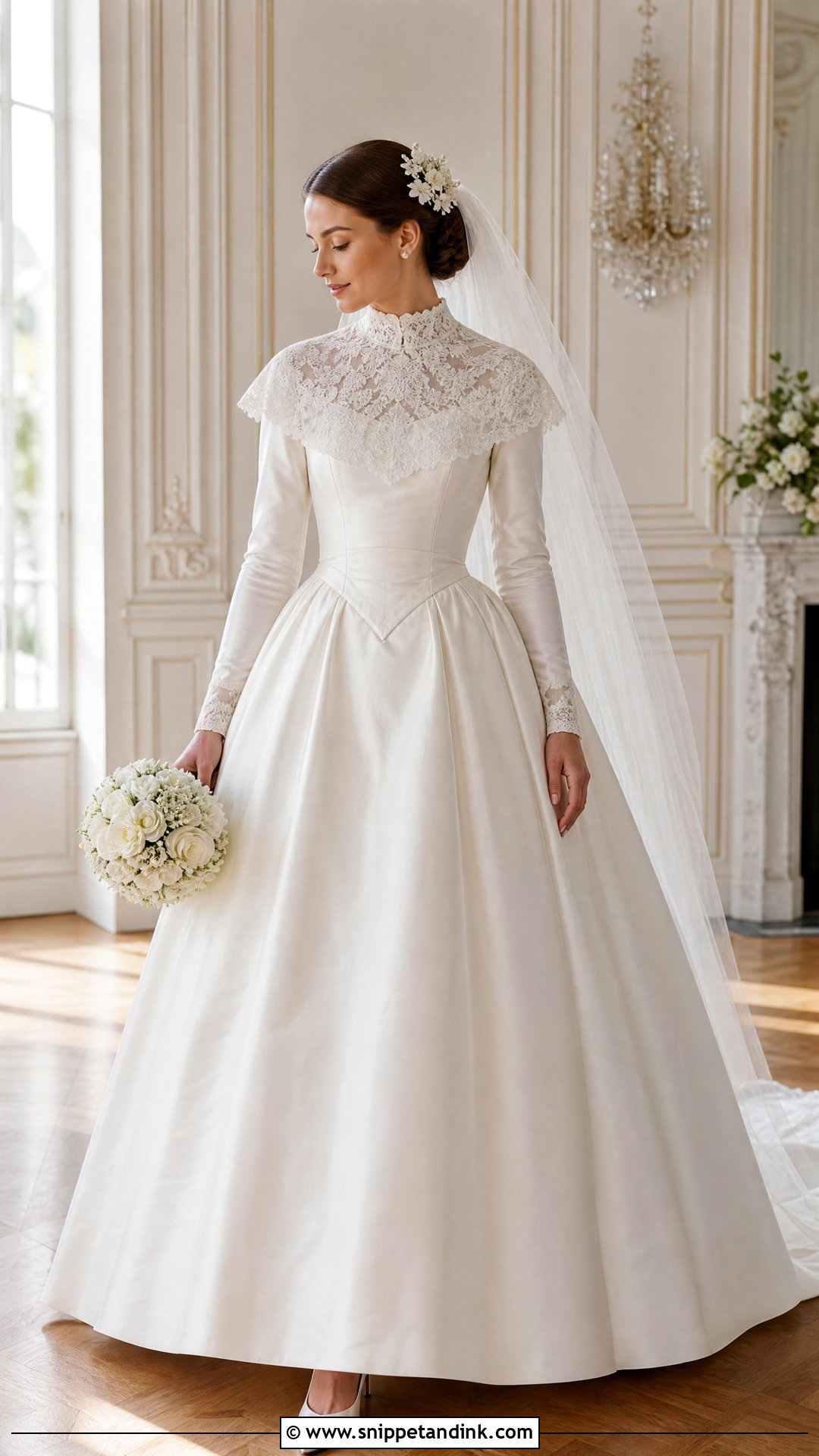 Queen Victoria Lace Collar Wedding Dress - Snippet and Ink - 25 Queen Victoria Wedding Dress Ideas