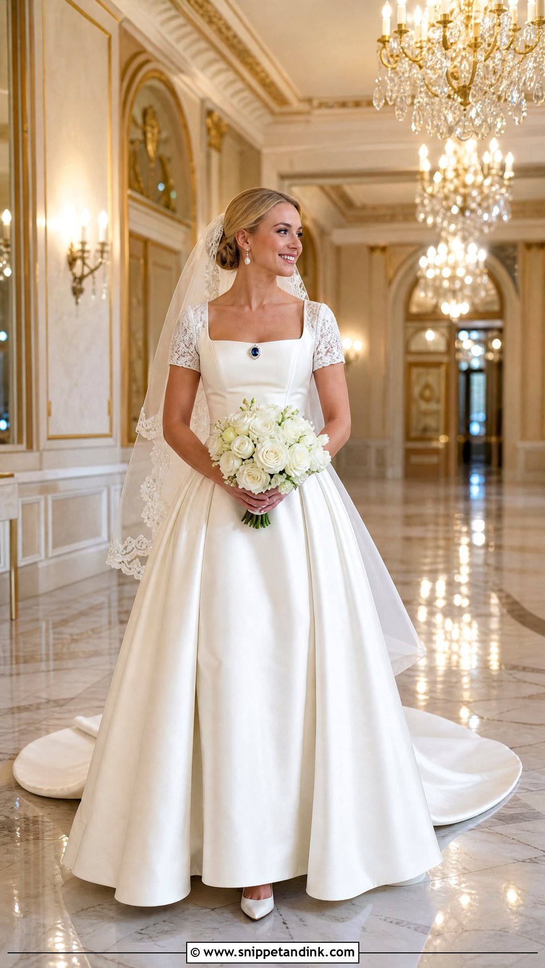 Queen Victoria Square Neck Wedding Dress - Snippet and Ink - 25 Queen Victoria Wedding Dress Ideas
