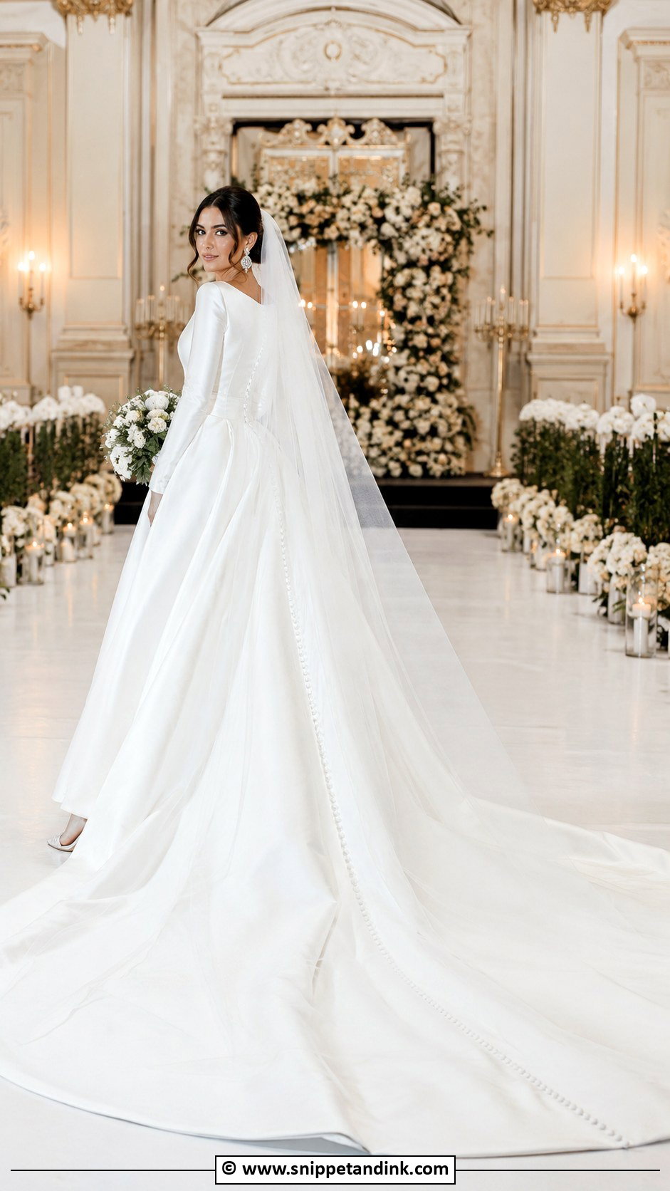 Queen Wedding Dress With Cathedral Length Train - Snippet and Ink - 30 Queen Wedding Dress Ideas