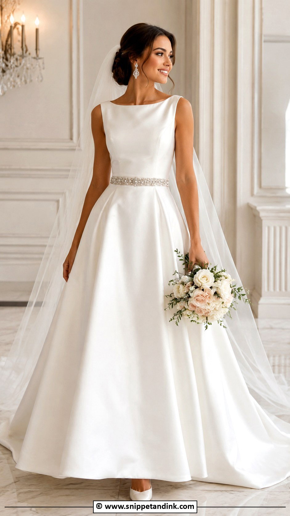 Queen Wedding Dress With Crystal Belt - Snippet and Ink - 30 Queen Wedding Dress Ideas
