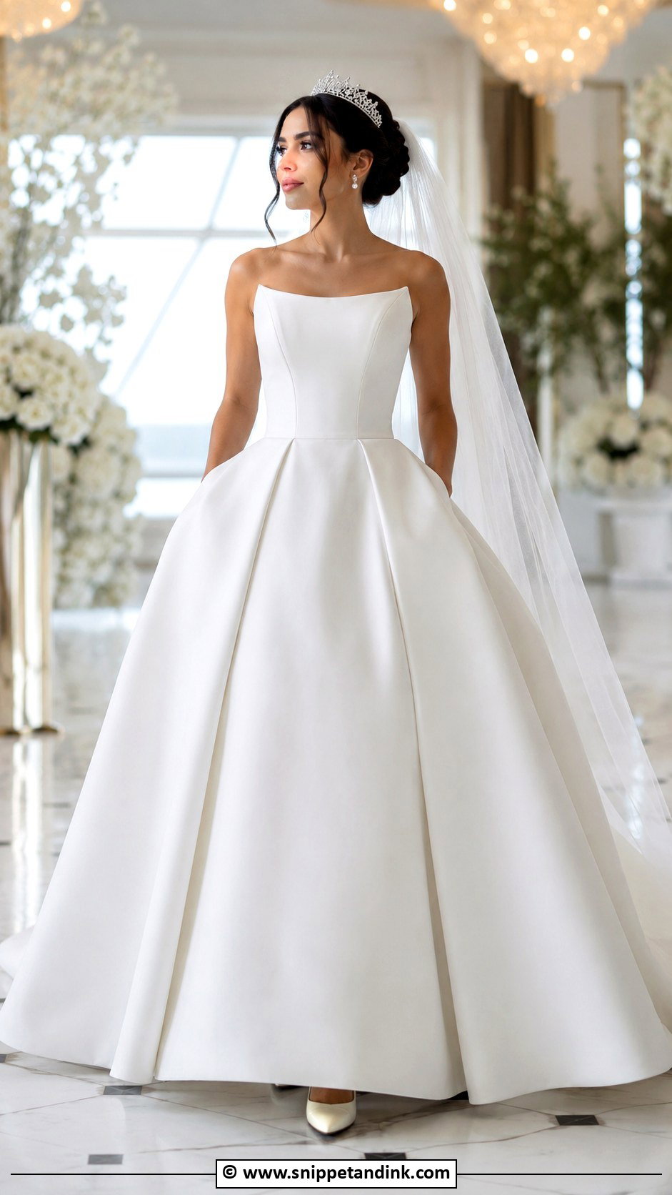 Queen Wedding Dress With Mikado Ball Gown - Snippet and Ink - 30 Queen Wedding Dress Ideas