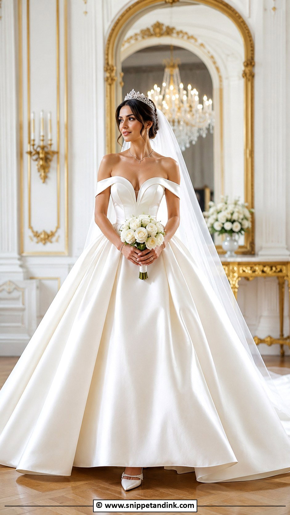 Queen Wedding Dress With Satin Ball Gown Skirt - Snippet and Ink - 30 Queen Wedding Dress Ideas