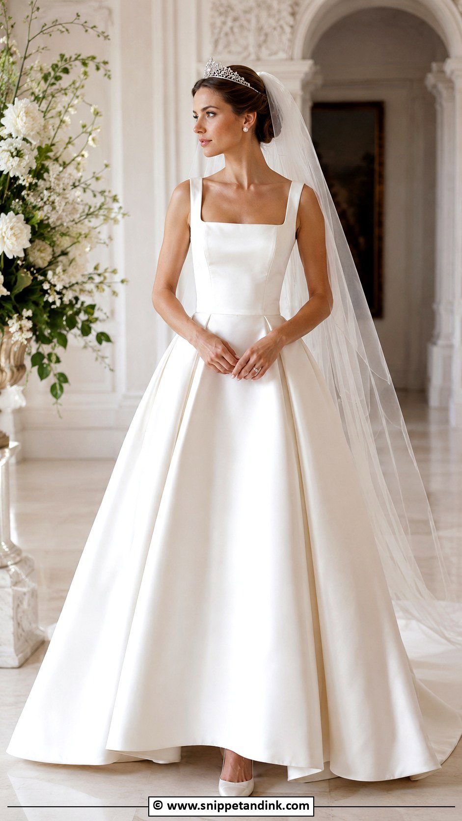 Queen Wedding Dress With Square Neckline - Snippet and Ink - 30 Queen Wedding Dress Ideas