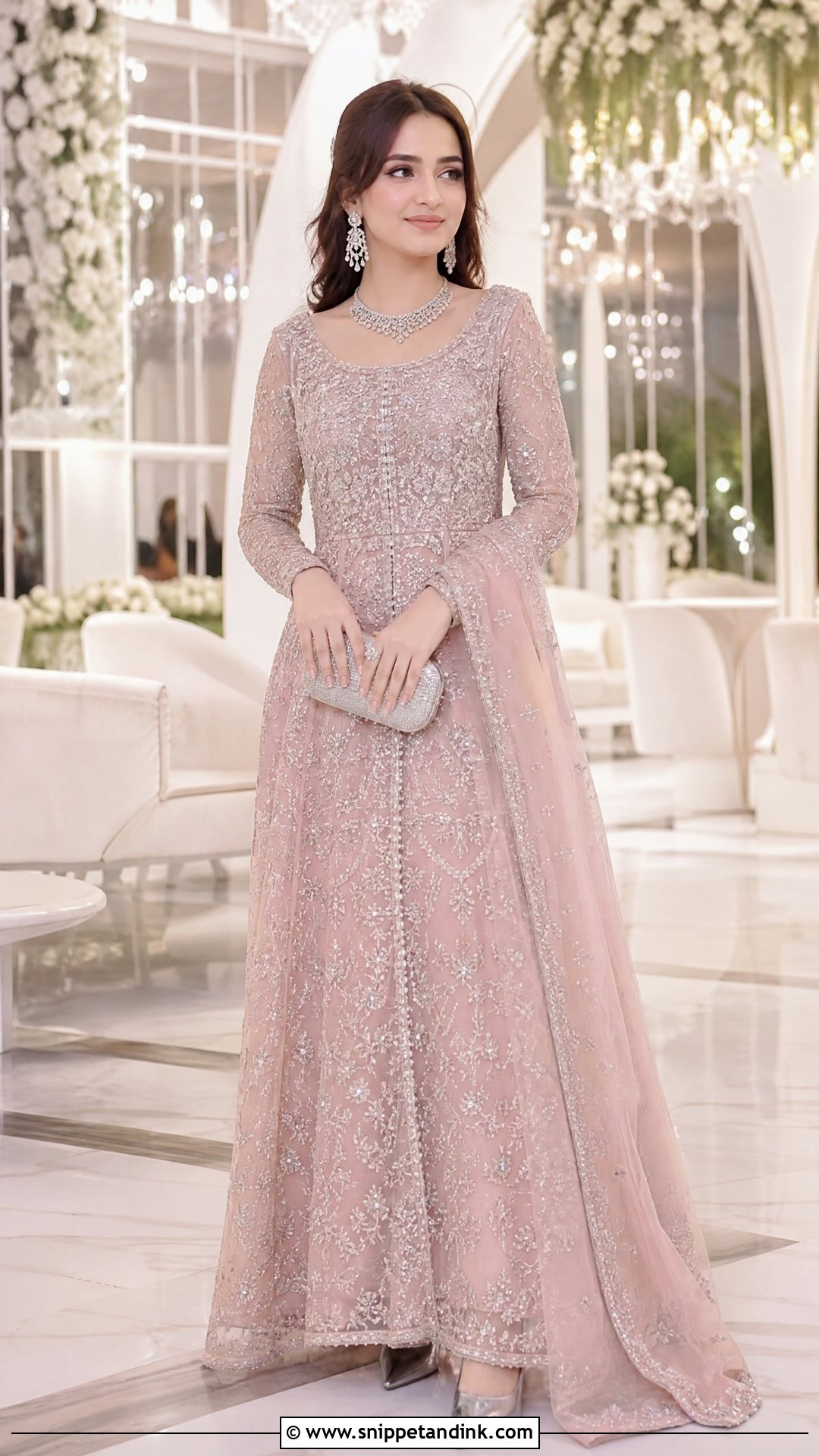 Rabia Faisal Blush Pink Walima Gown Look - Snippet and Ink - 20 Rabia Faisal Wedding Dress Ideas