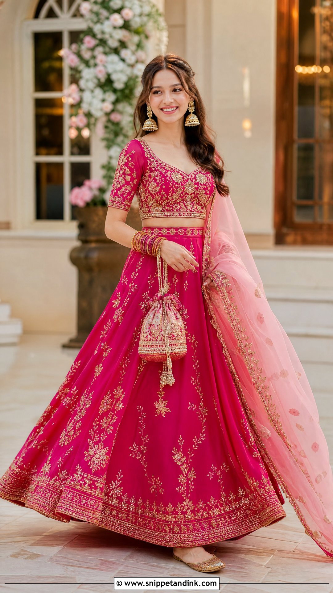Rabia Faisal Fuchsia Wedding Lehenga Look - Snippet and Ink - 20 Rabia Faisal Wedding Dress Ideas
