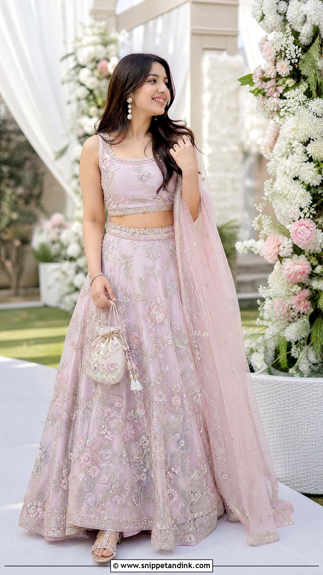 Rabia Faisal Pastel Floral Lehenga Look - Snippet and Ink - 20 Rabia Faisal Wedding Dress Ideas