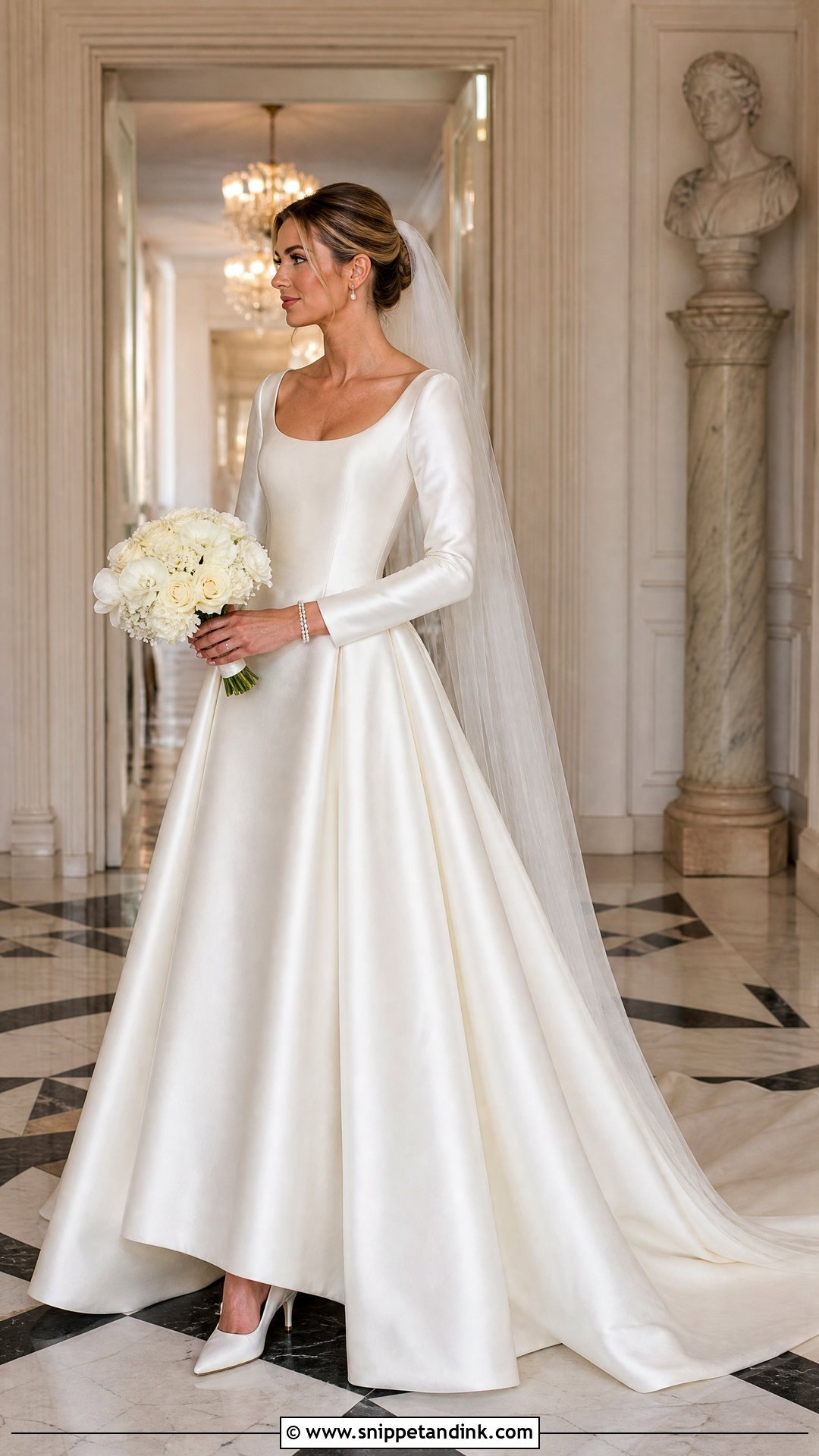 Rachel Green Basque Waist Wedding Dress - Snippet and Ink - 20 Rachel Green Wedding Dress Ideas