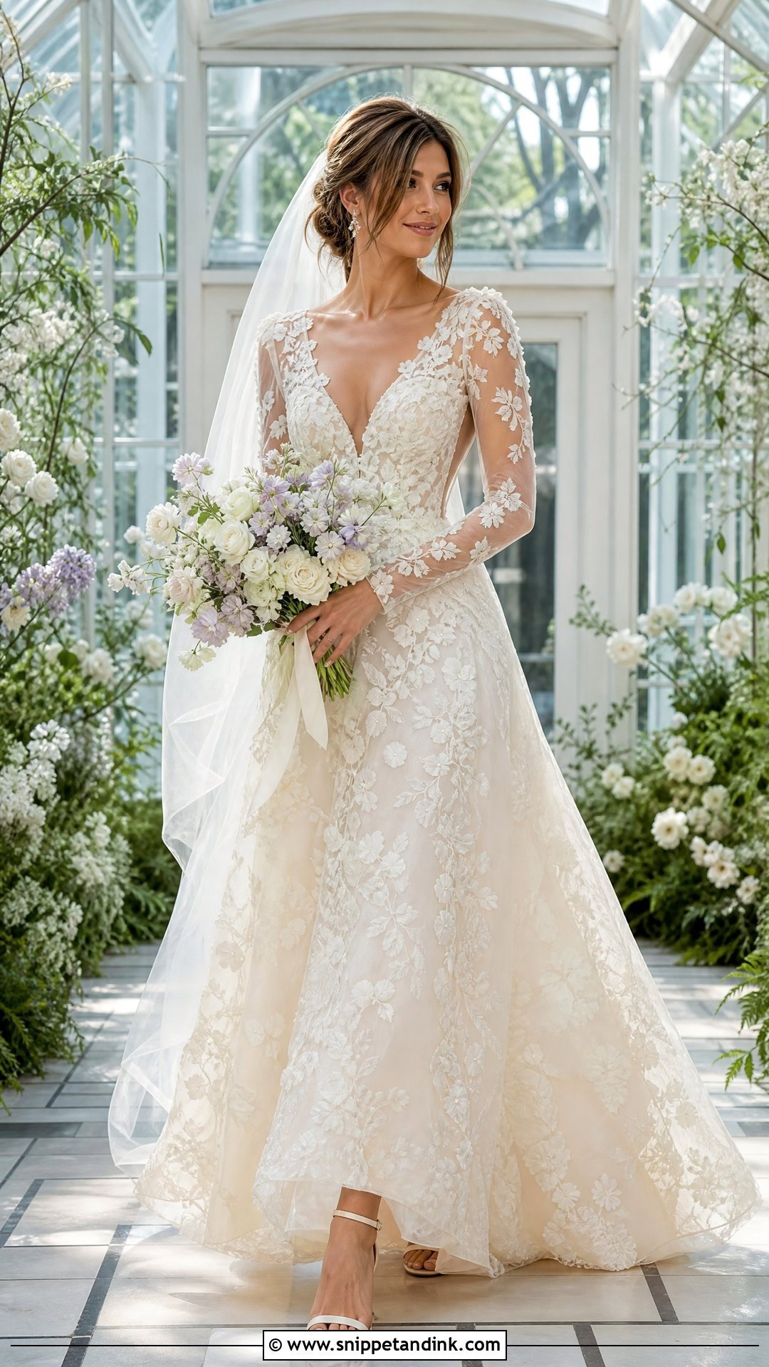 Rachel Green Floral Lace Wedding Dress - Snippet and Ink - 20 Rachel Green Wedding Dress Ideas