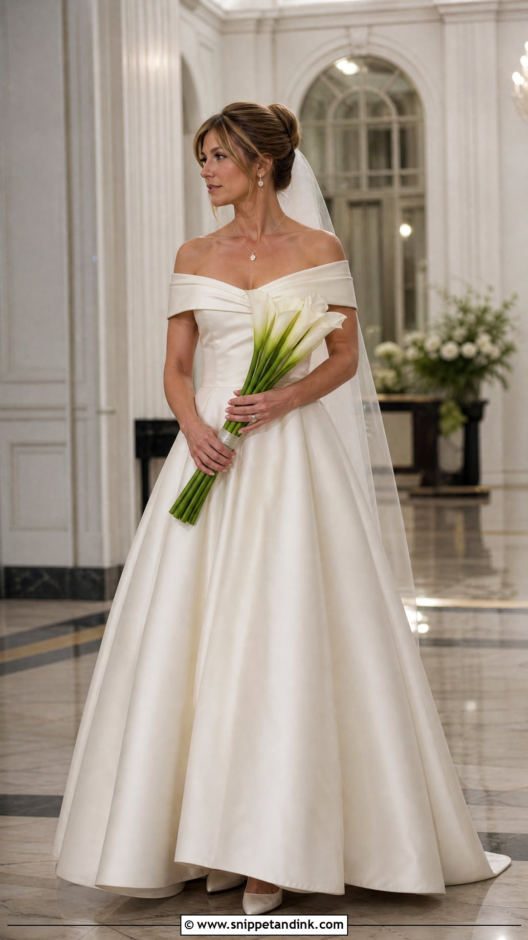 Rachel Green Off Shoulder Wedding Dress - Snippet and Ink - 20 Rachel Green Wedding Dress Ideas