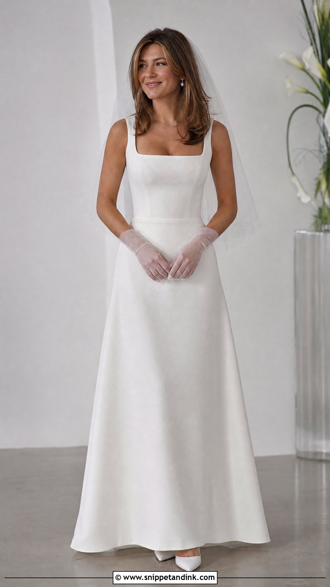 Rachel Green Square Neck Wedding Dress - Snippet and Ink - 20 Rachel Green Wedding Dress Ideas