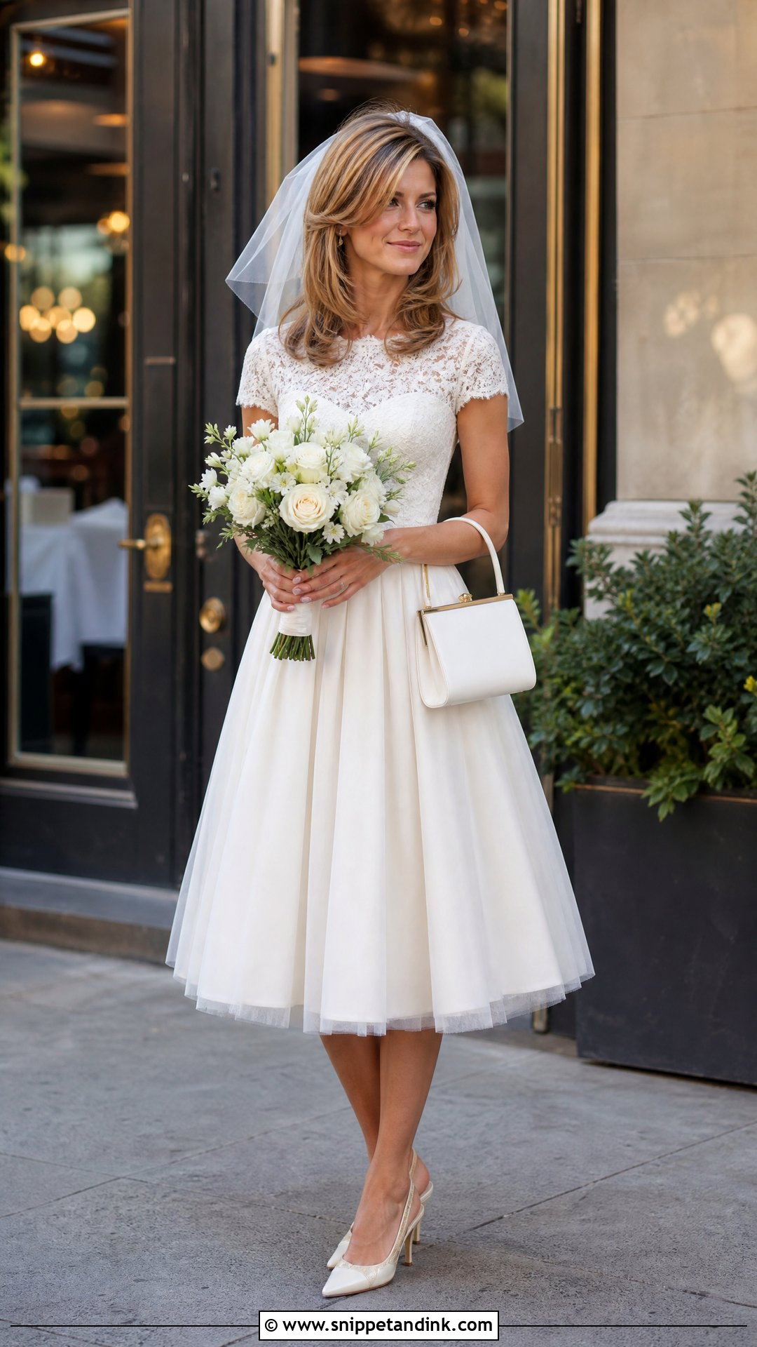 Rachel Green Tea Length Wedding Dress - Snippet and Ink - 20 Rachel Green Wedding Dress Ideas