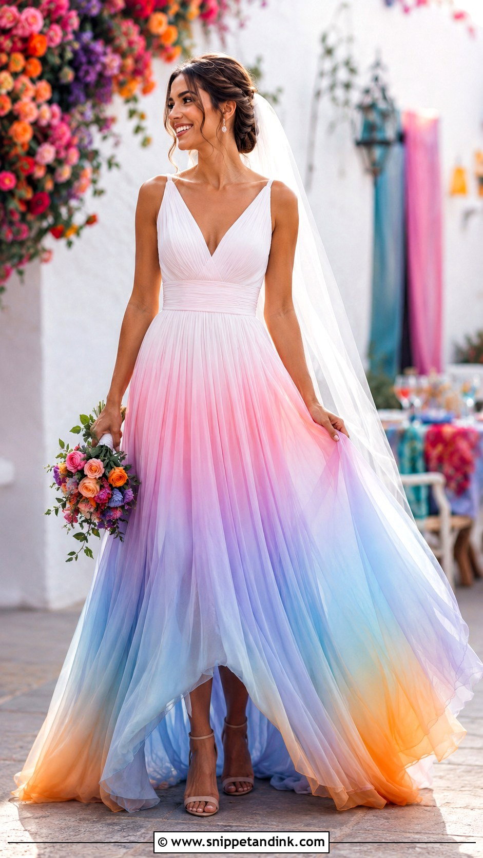 Rainbow Ombre Wedding Dress - Snippet and Ink - 20 Funky Wedding Dress Ideas