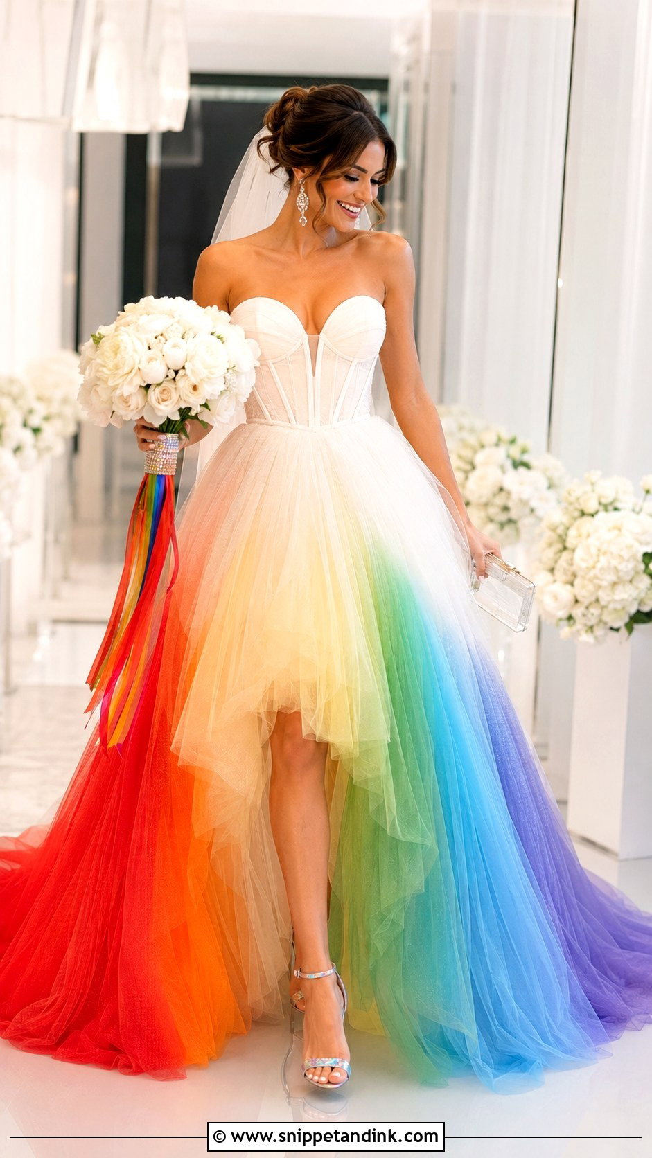 Rainbow Wedding Dress - Snippet and Ink - 20 Bizarre Wedding Dresses