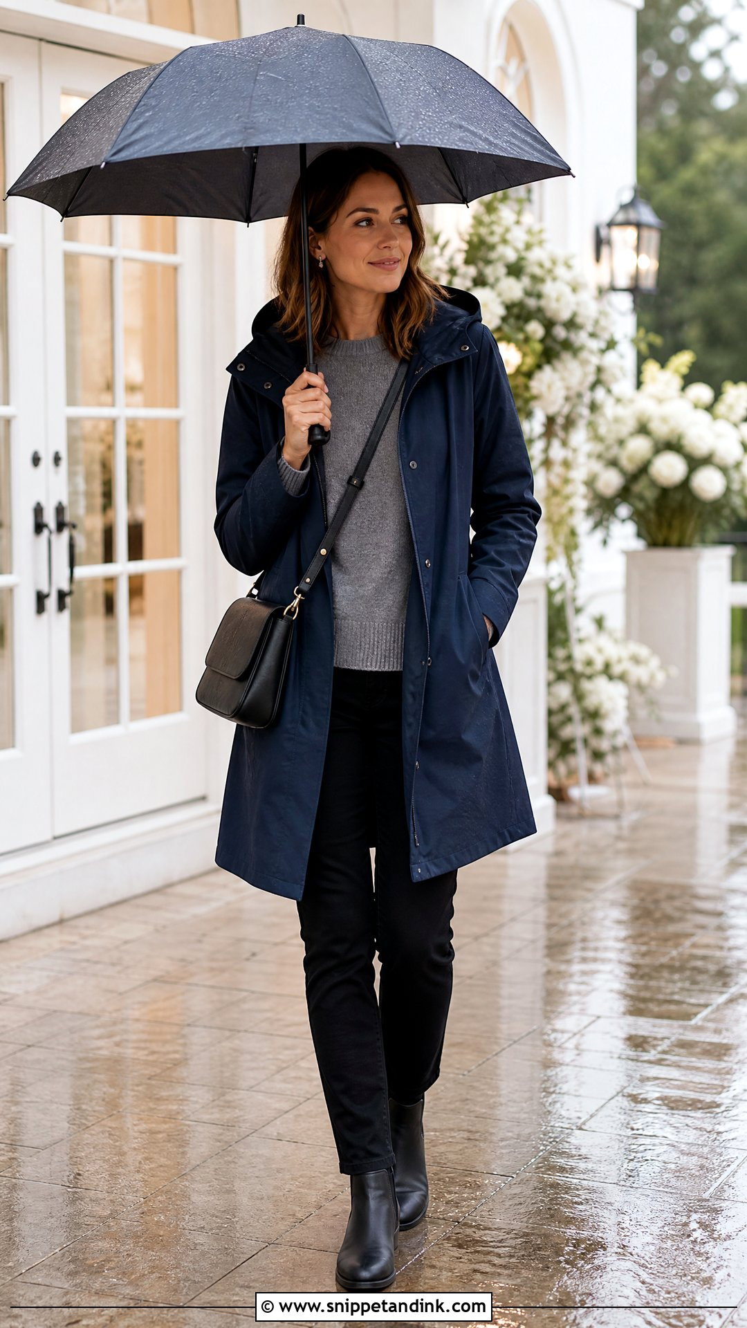 Rainy Day Wedding Venue Tour Outfit - Snippet and Ink - 20 Wedding Venue Tour Outfit Ideas