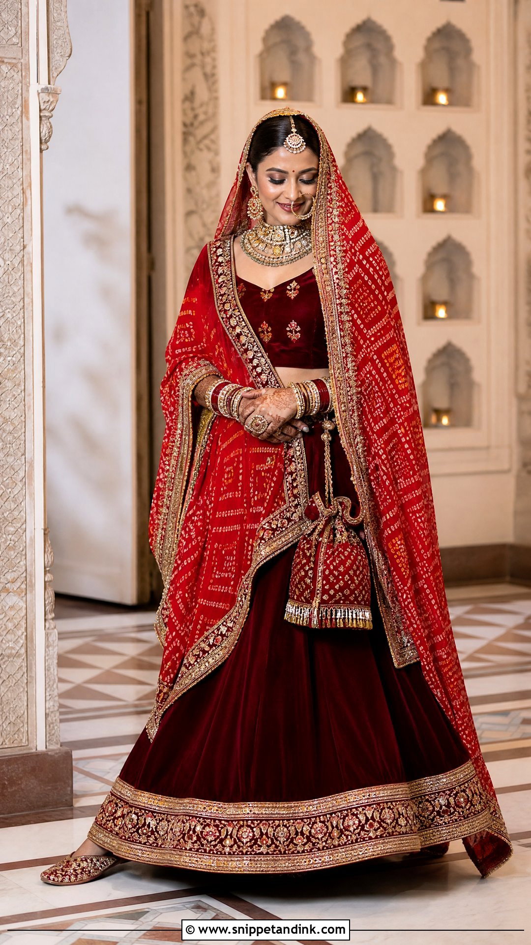 Rajasthani Lehenga With Heavy Odhni - Snippet and Ink - 20 Rajasthani Lengha Ideas